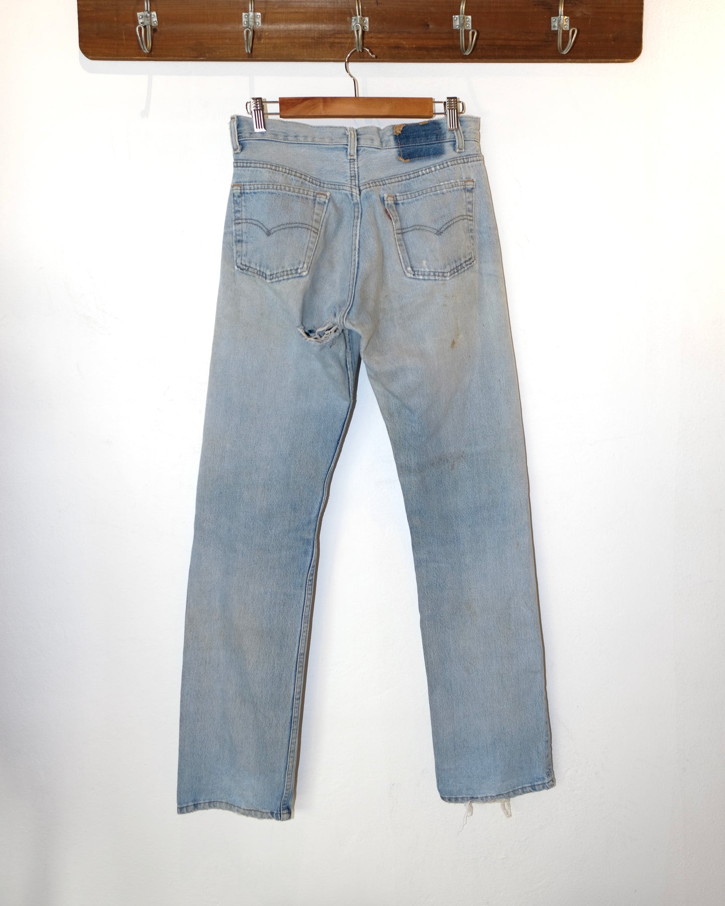 LEVI’S 501 PATCHED AND DISTRESSED MADE IN U.S.A