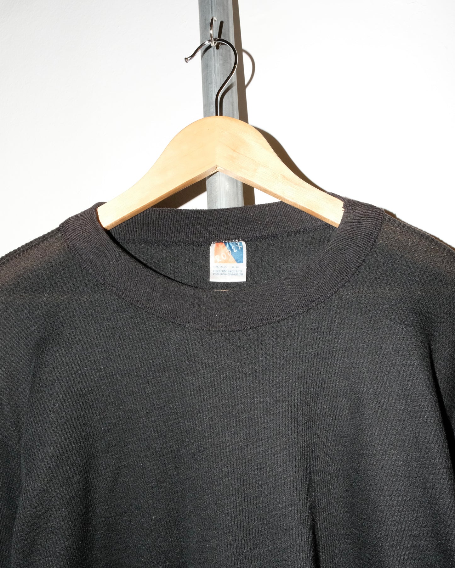 WAFFLE UNDERSHIRT BLACK