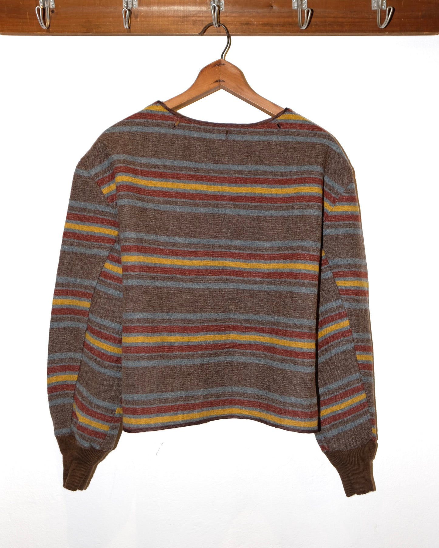 70s WOOL STRIPE LINER CARDIGAN