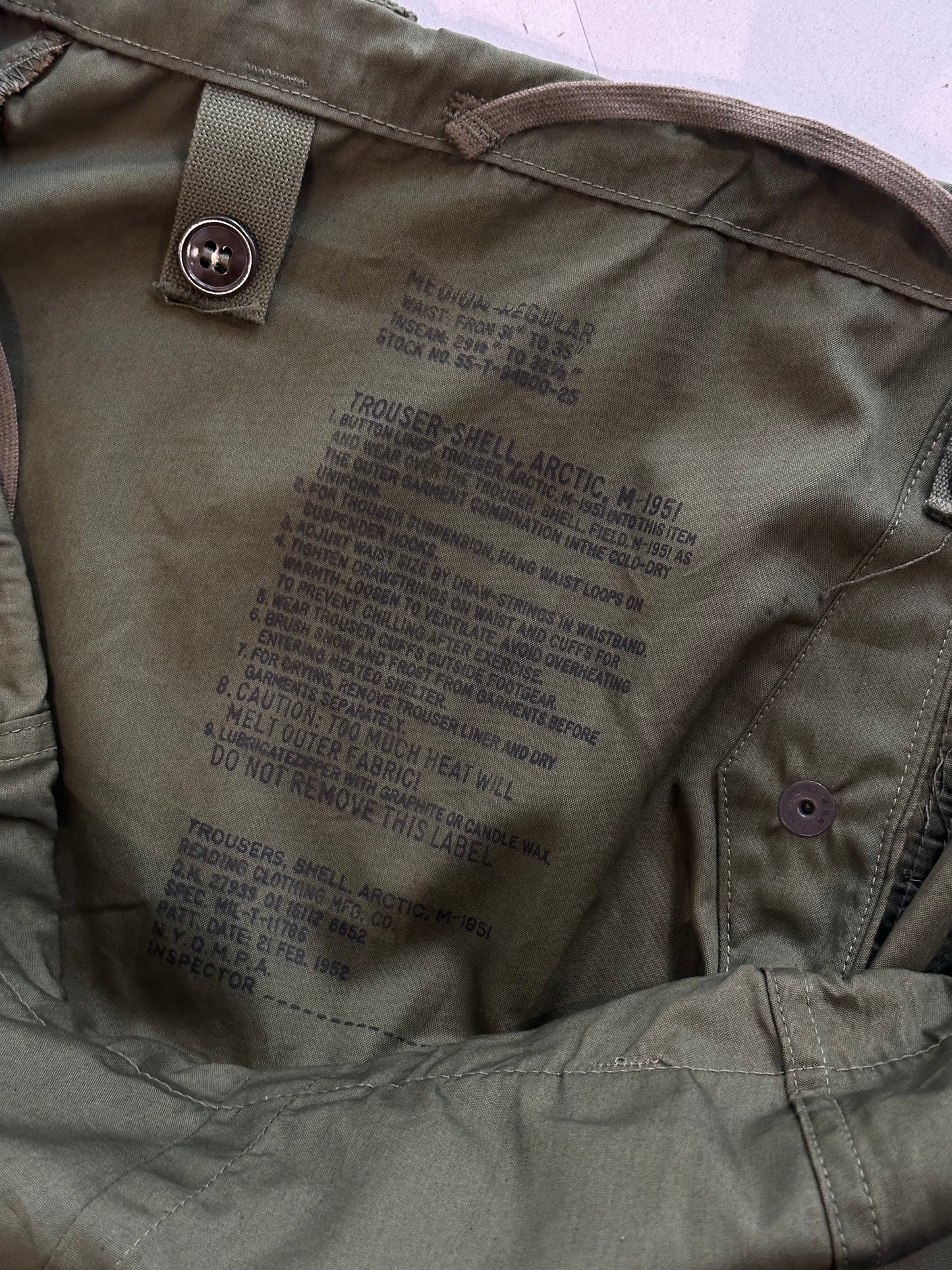 50s ARCTIC SHELL PARKA M51 TROUSER (DEAD-STOCK)