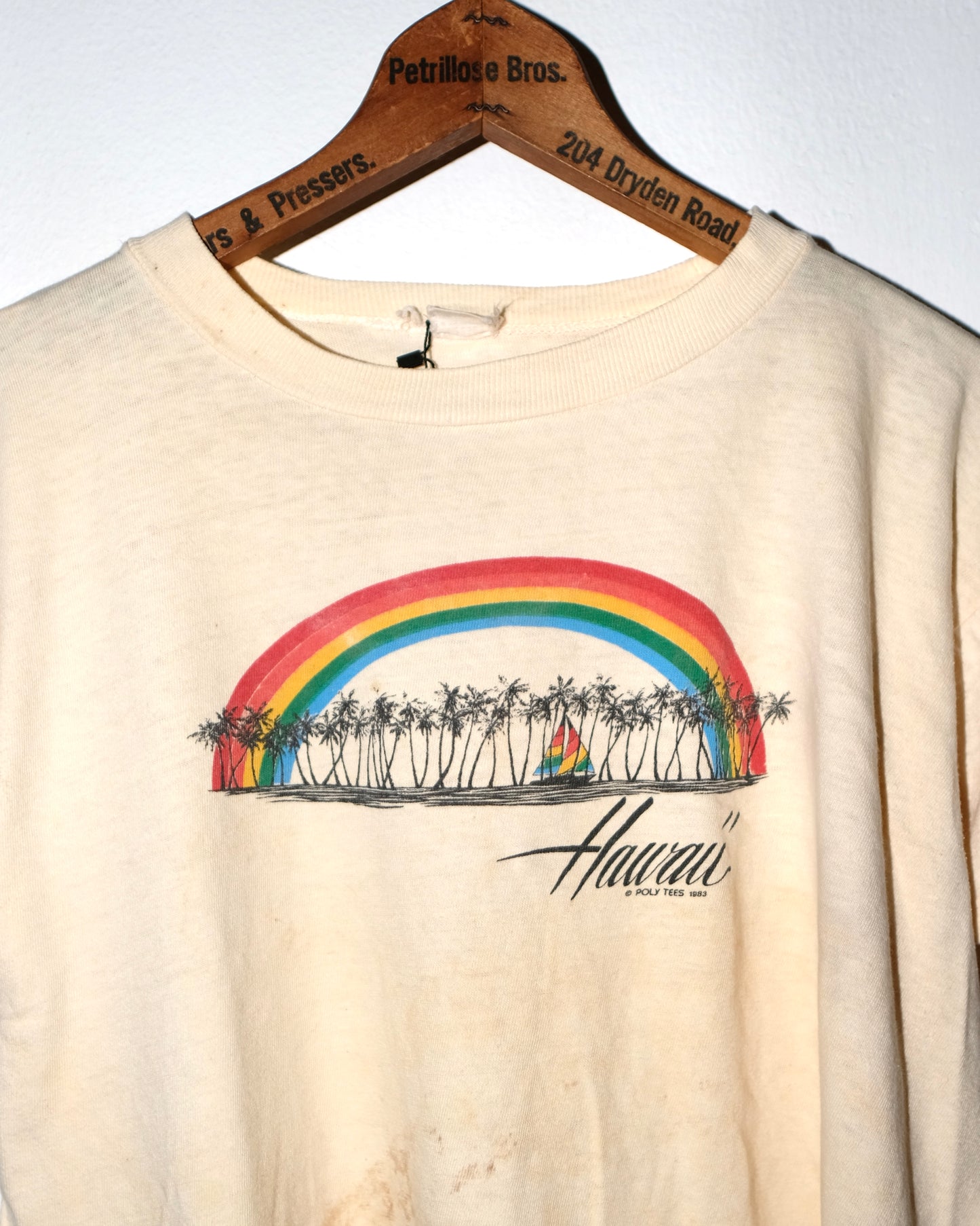 80s HAWAII RAINBOW BOXY TEE