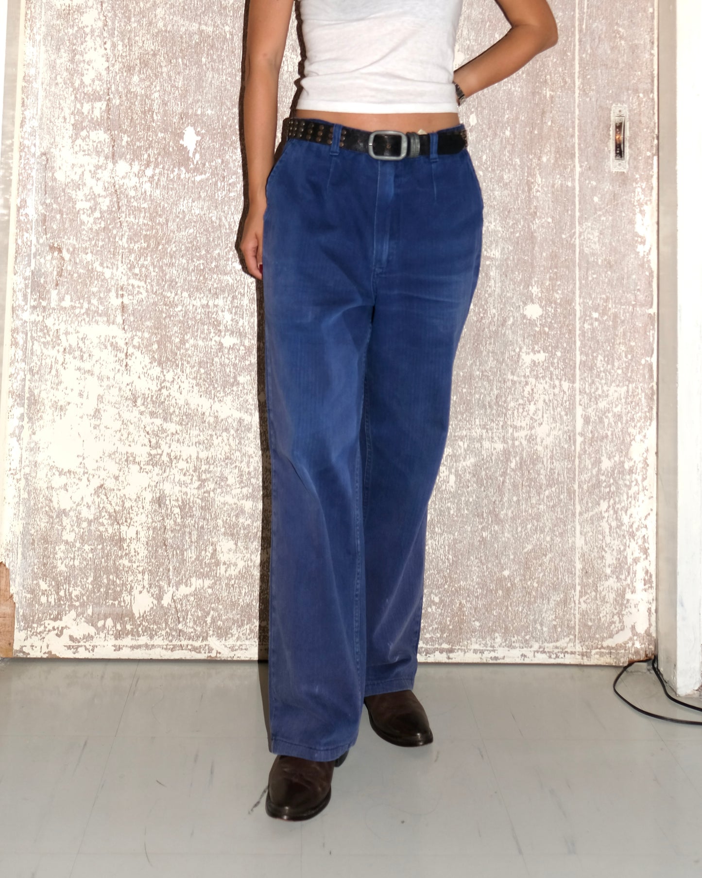 70s FRENCH WORK HBT TROUSER