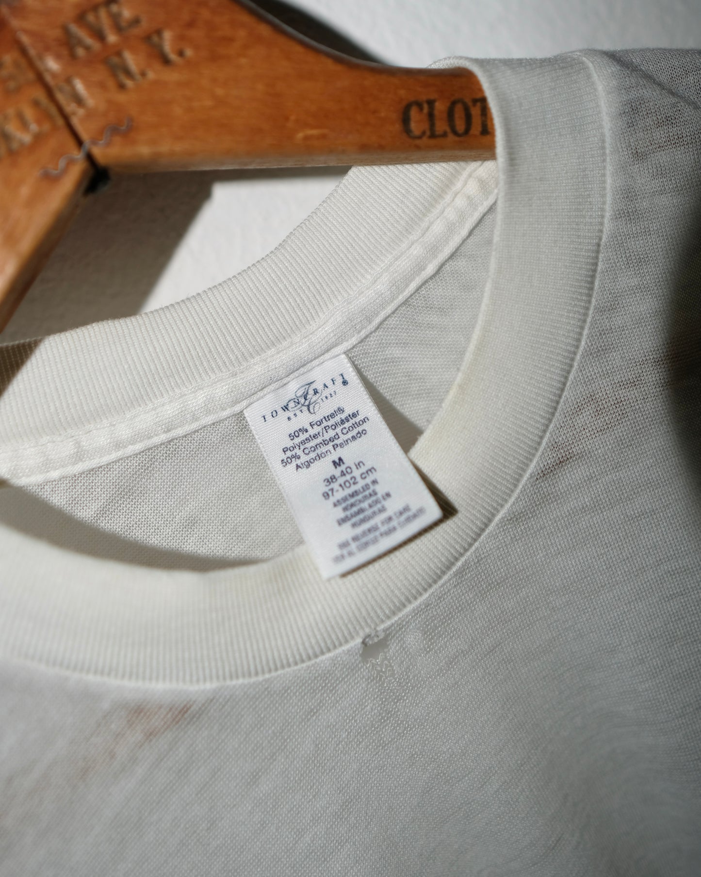 80s TOWNCRAFT BLANK TEE SINGLE STITCHED 50/50