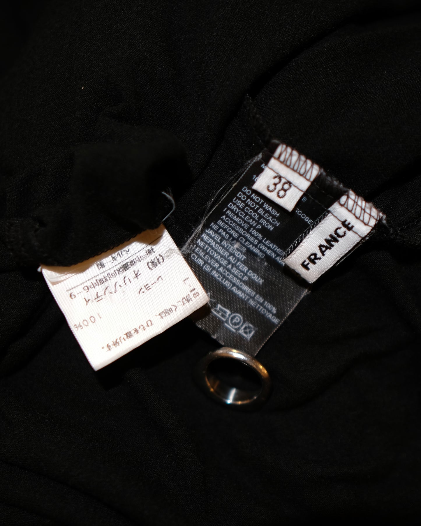 ANN DEMEULEMEESTER DRAPED BLACK DRESS WITH HOODED COWL