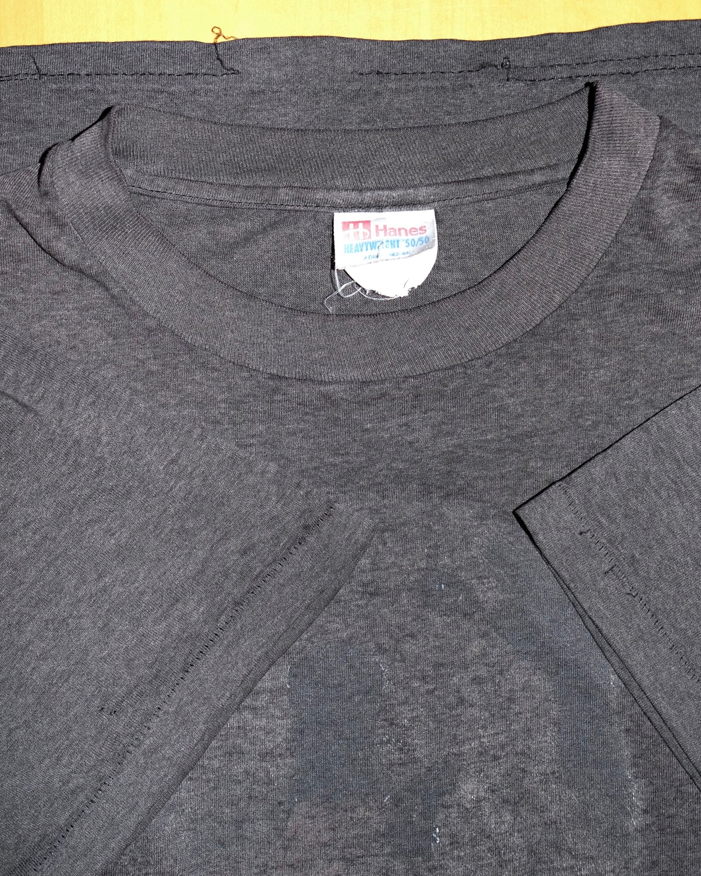 90s HANES HEAVYWEIGHT 50/50 DARK GREY TEE