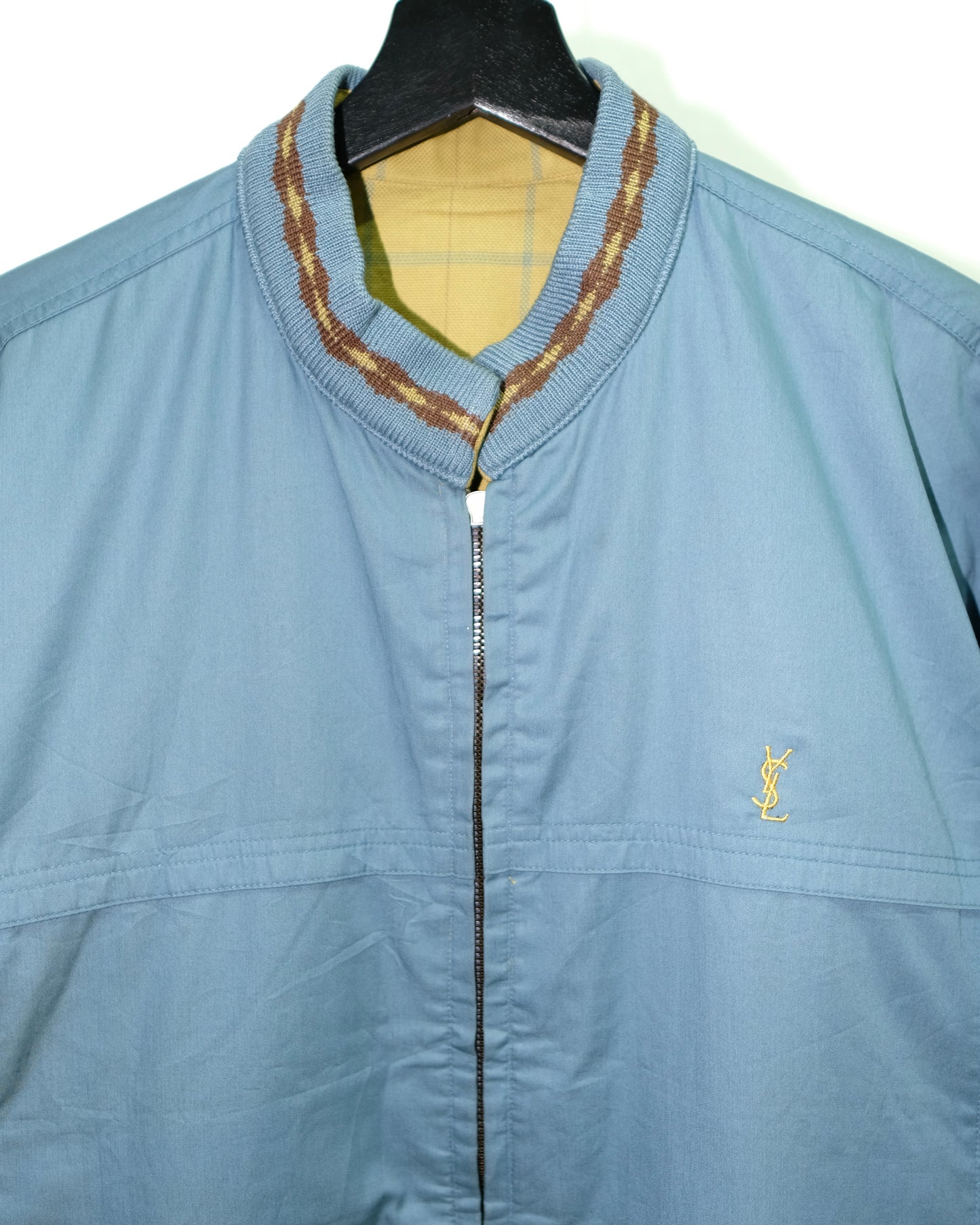 YVES SAINT LAURENT POUR HOMME REVERSIBLE PLAID JACKET