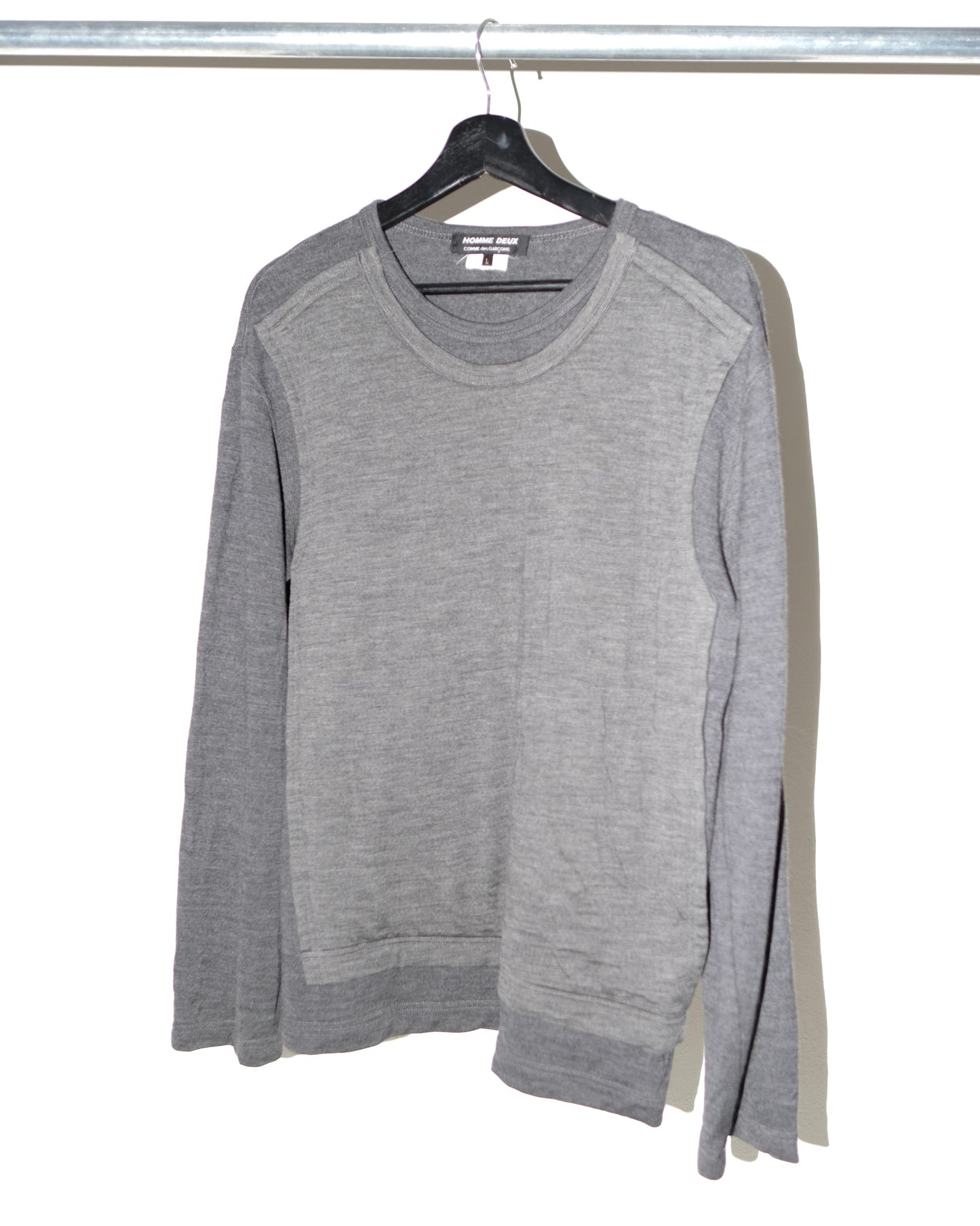 Comme des Garçons HOMME DEUX AD2018 DECONSTRUCTED WOOL LONG SLEEVE