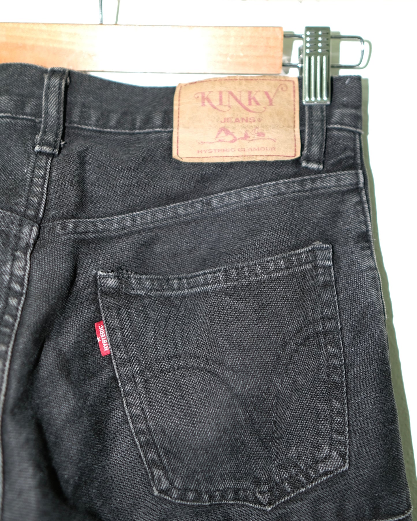 HYSTERIC GLAMOUR KINKY JEANS HAGI BLACK DENIM