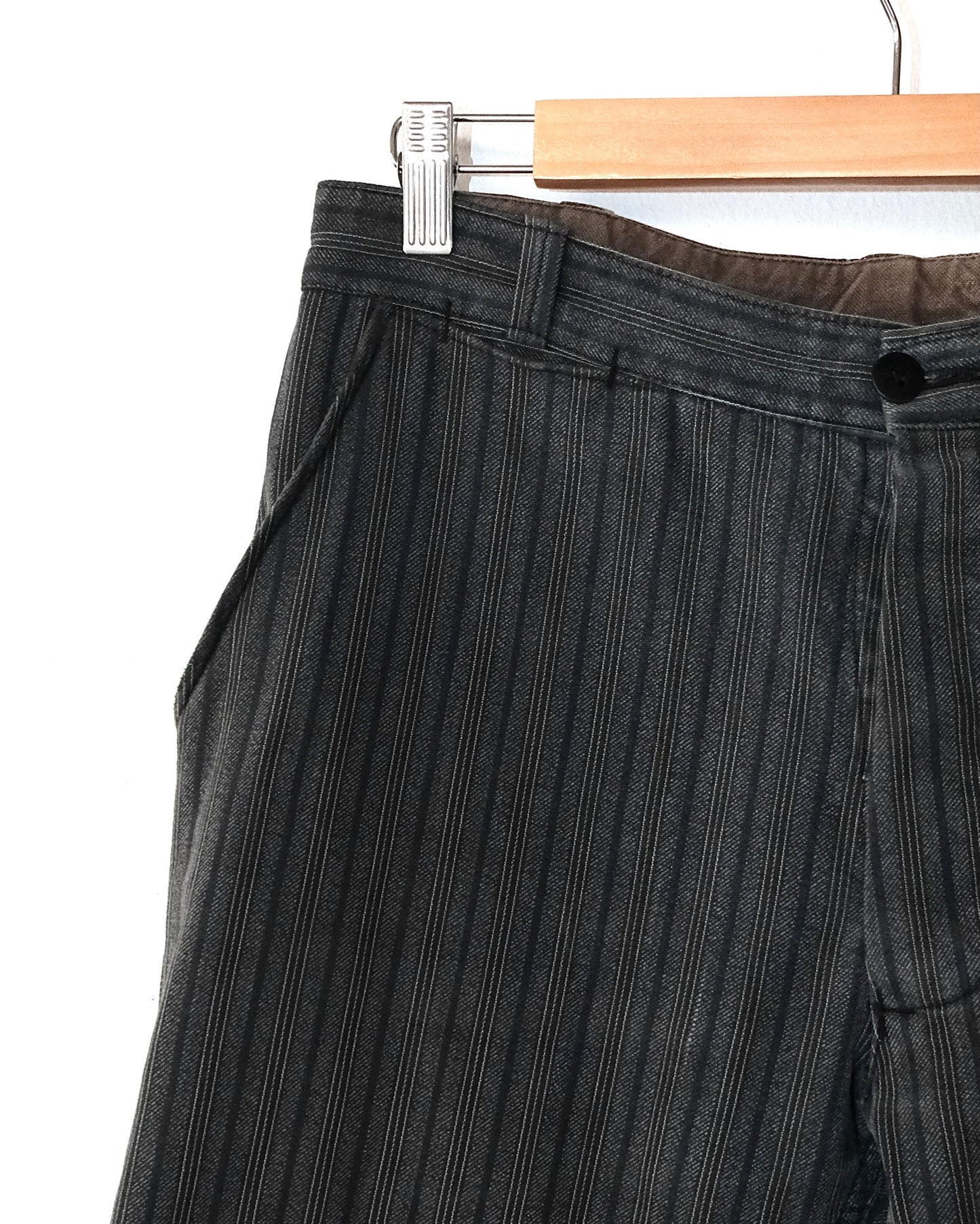 50s FRENCH STRIPE WORK PATCHES AND REPAIRS PANTS