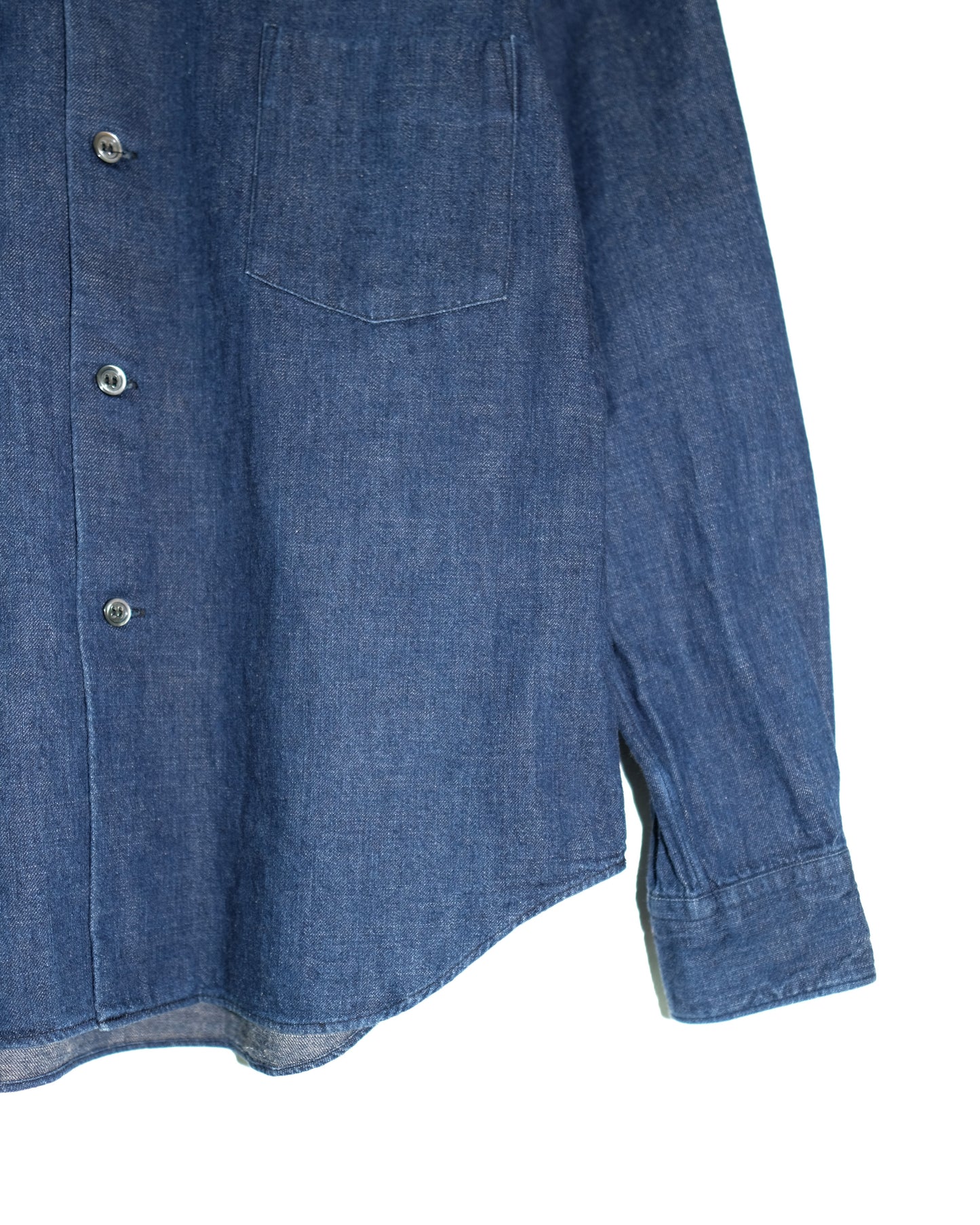 COMME des GARÇONS DENIM ROUND COLLAR SHIRT