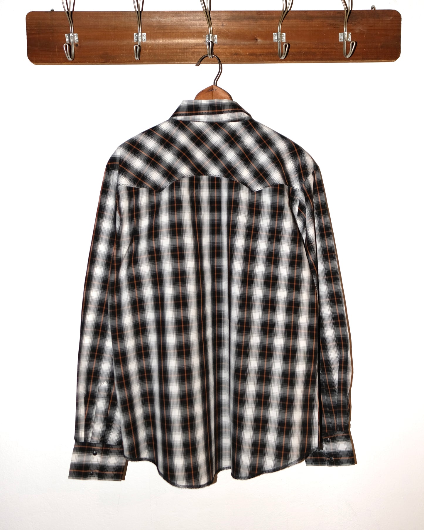 90s WRANGLER PLAID PEARL SNAP SHIRT