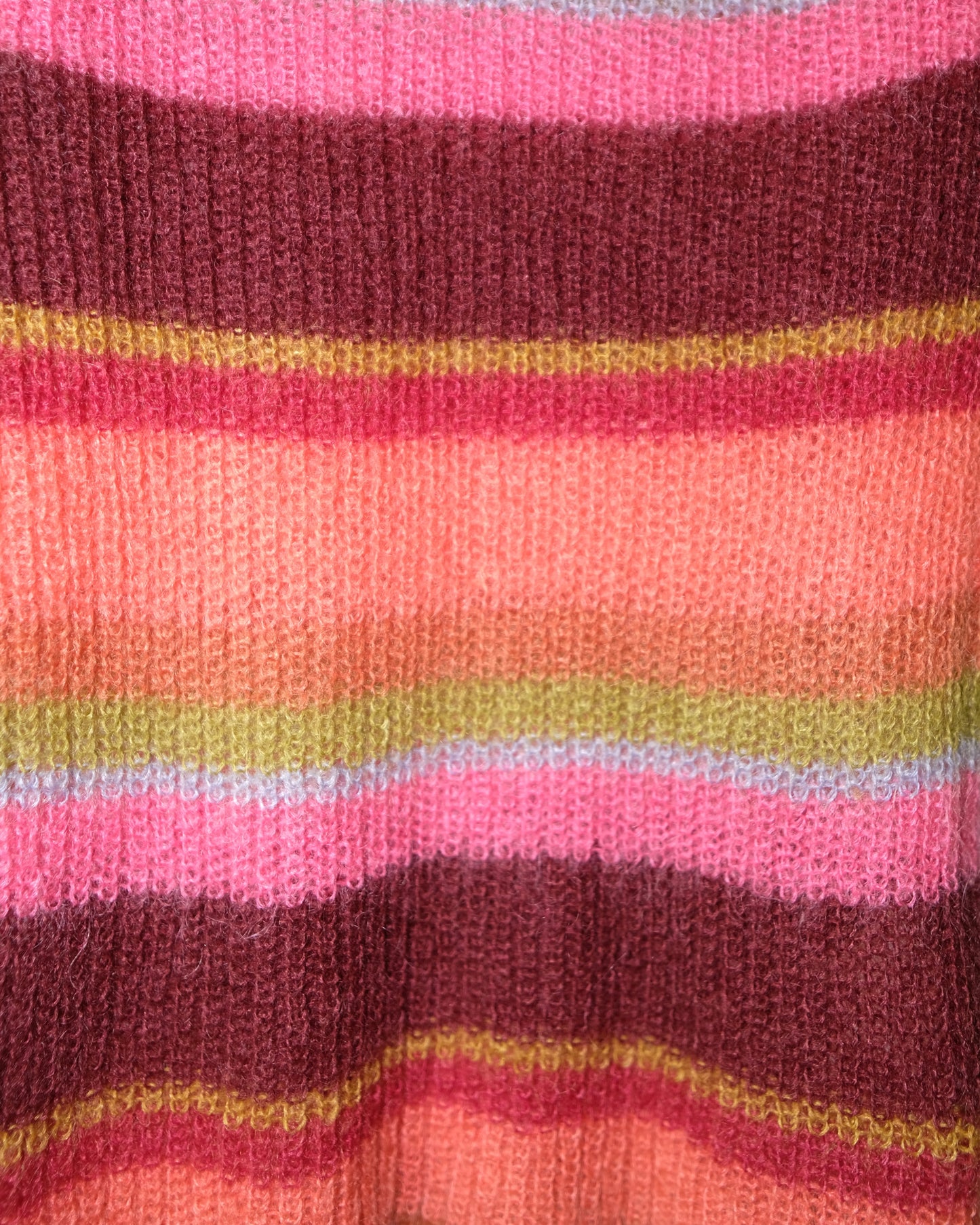 JUNYA WATANABE COLOR STRIPED MOHAIR KNIT AD2004