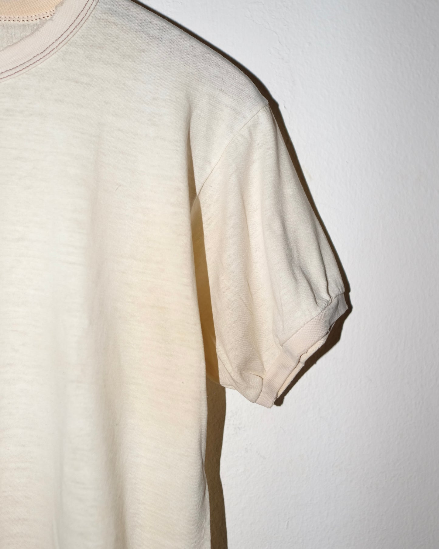 70s RUSSELL IVORY BLANK TEE