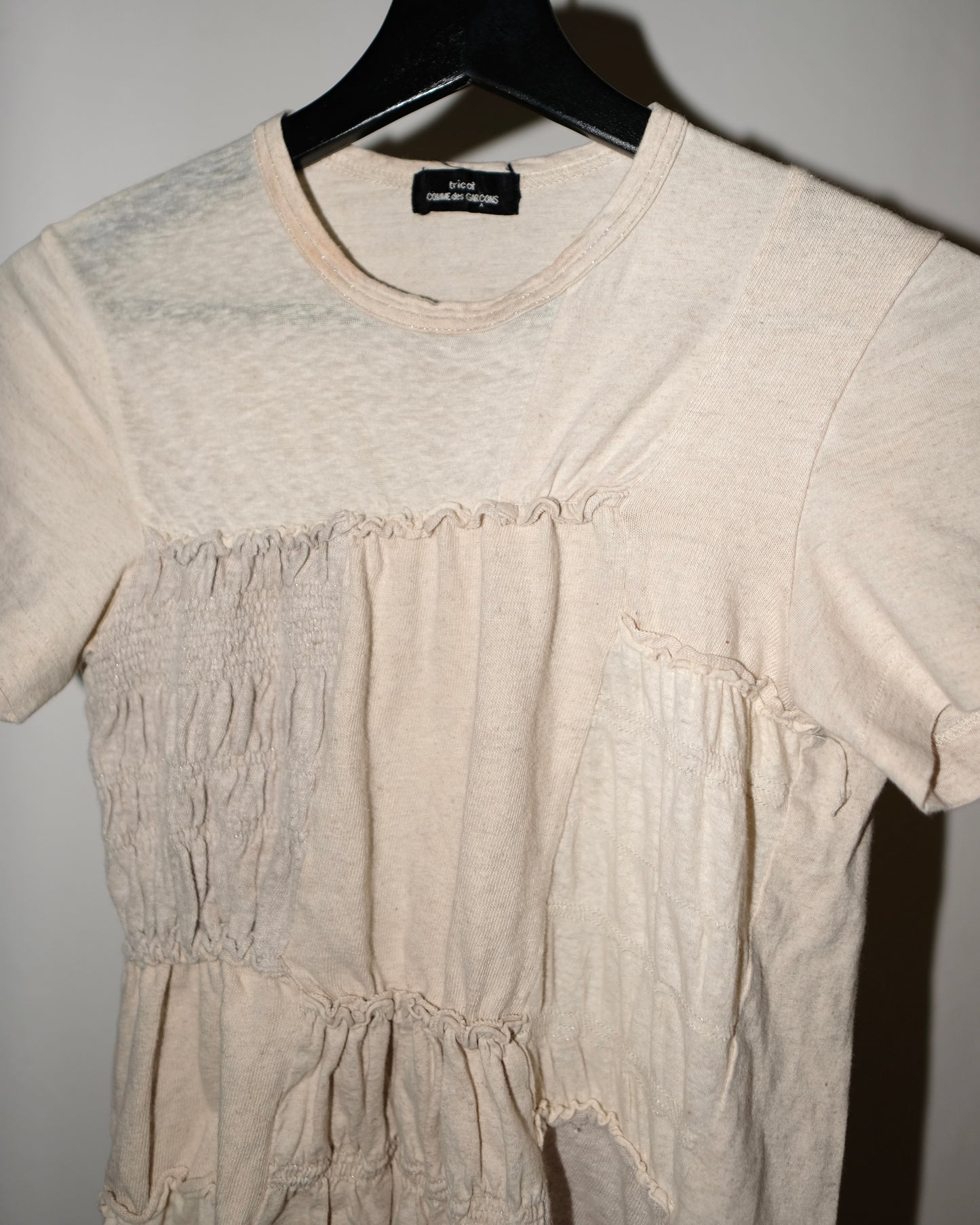 Comme des Garçons tricot AD2007 SHIRRING & PATCHES TEE