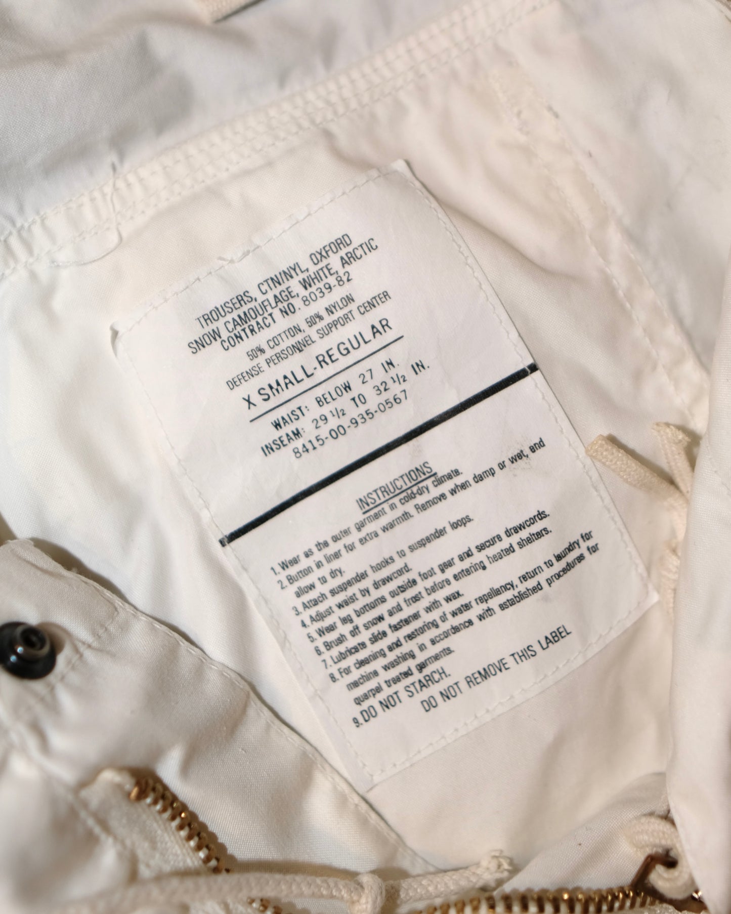 50s ARCTIC SNOW CAMOUFLAGE PARKA M51 TROUSER