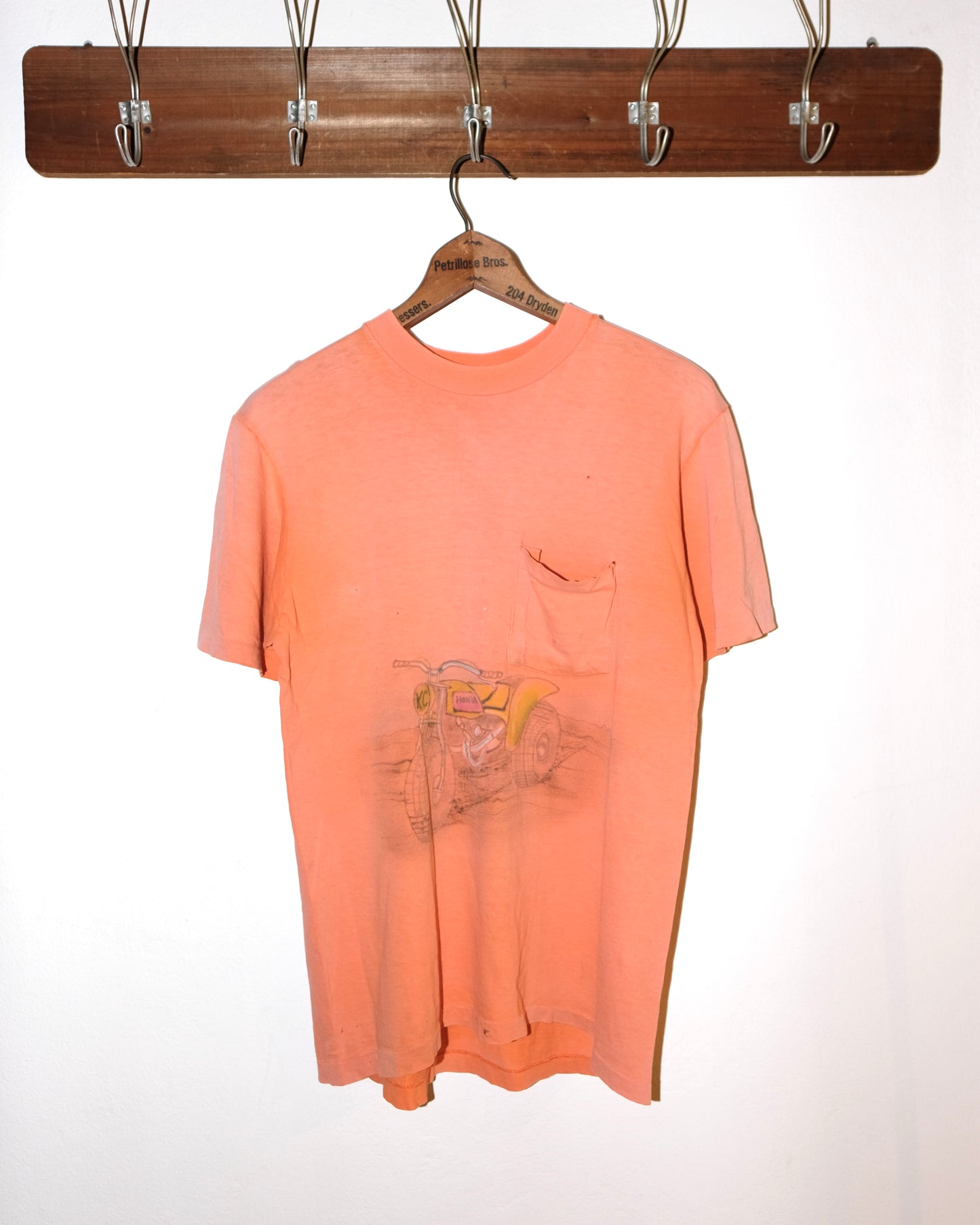 70s HONDA BIKE SUNFADED ORANGE TEE