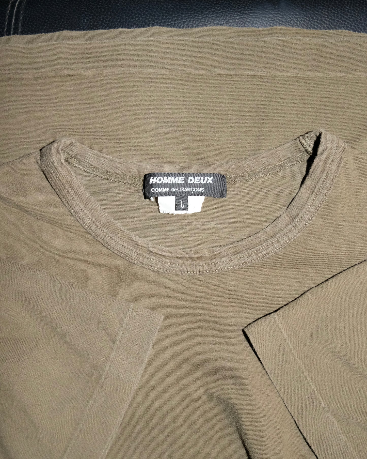 Comme des Garçons HOMME DEUX OLIVE GREEN TEE