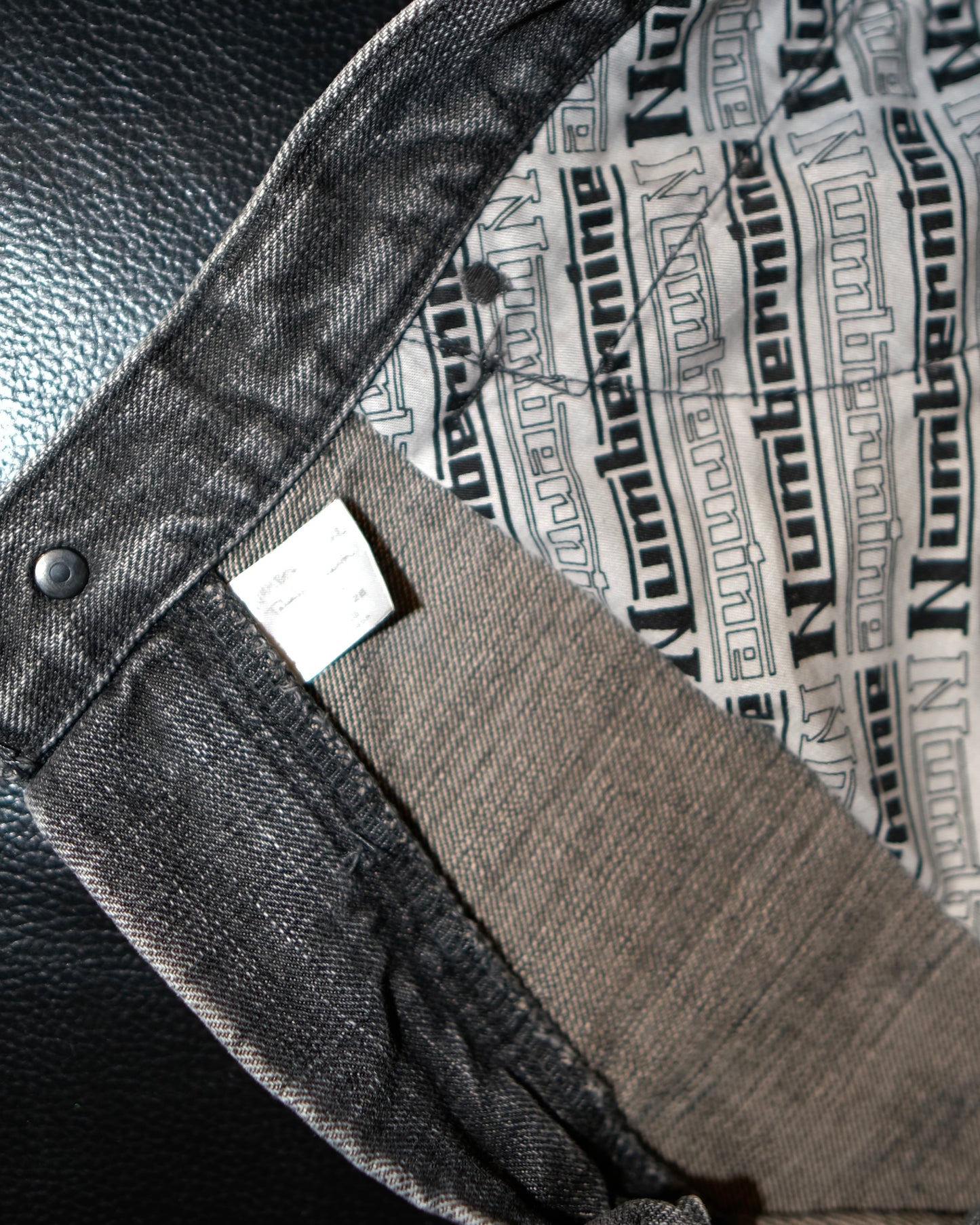 Number (N)ine AW04 GIVE PEACE A CHANCE PATCH DENIM
