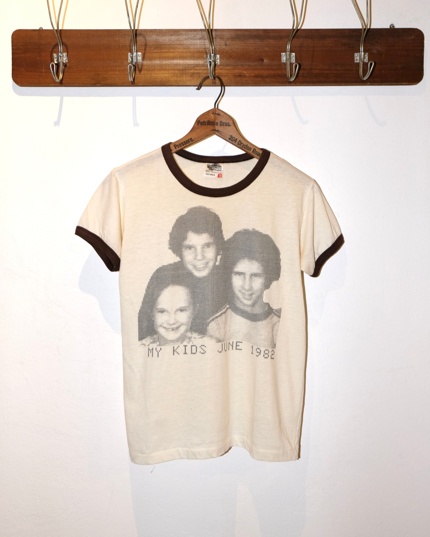 80s MY KIDS IN JUNE RINGER TEE