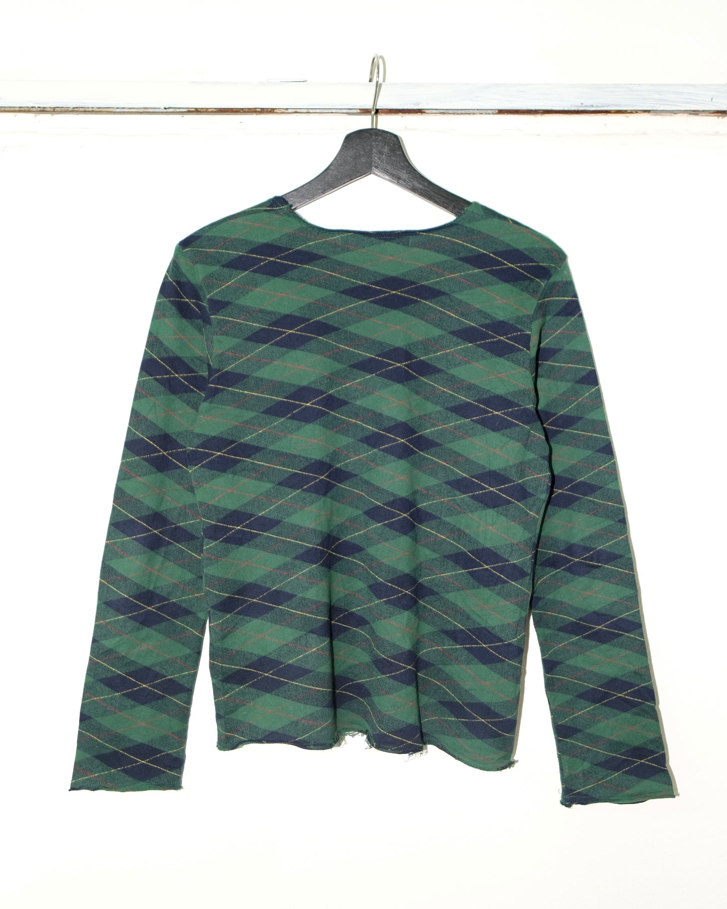 Comme Des Garçons AD2010 GREEN TARTAN KNIT COTTON