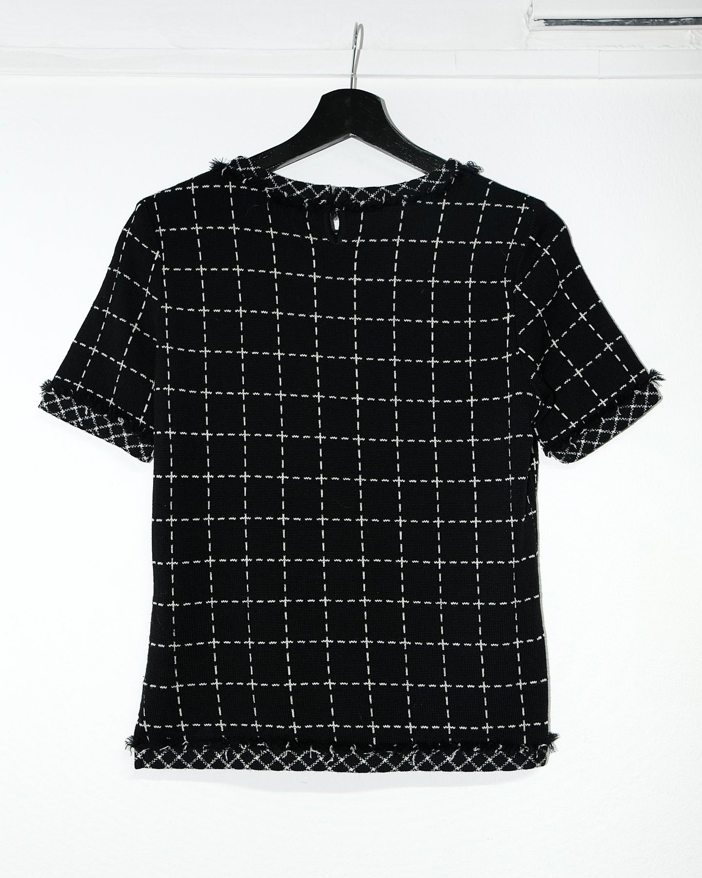 COURREGES GRID TEXTURED TOP