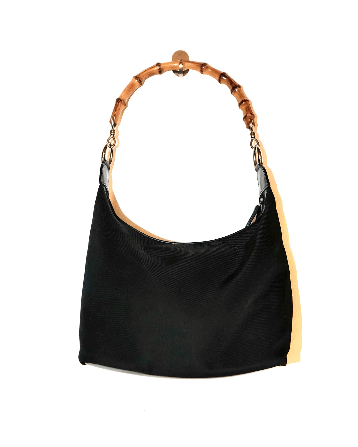 90s VINTAGE GUCCI BAMBOO SHOUDER BAG