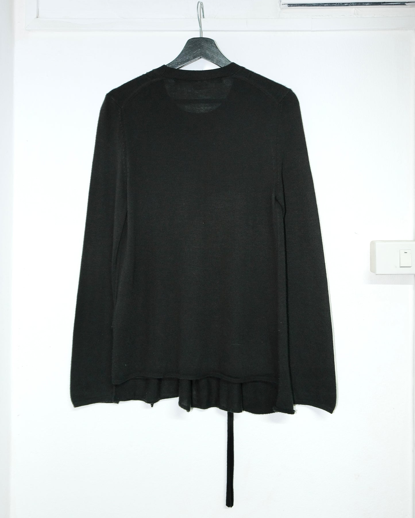 COMME des GARCONS BLACK KNIT TOP WITH LONG DROOPING STRIPS