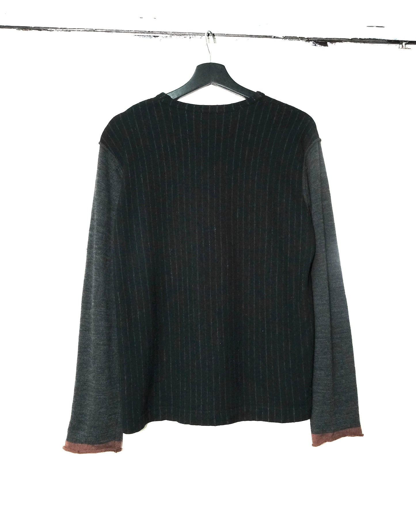 COMME des GARCONS HOMME WOOL STRIPED PATCHES SLEEVE