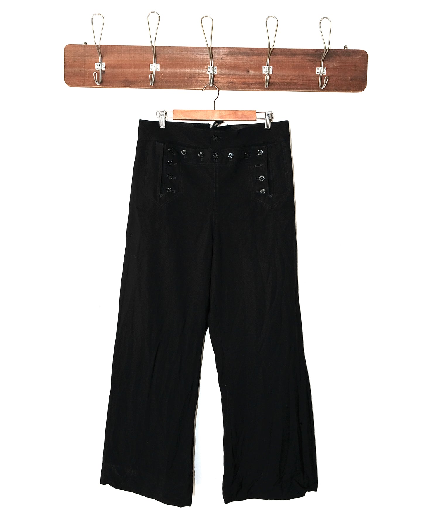 90s U.S.NAVY BLACK WOOL SAILOR PANTS