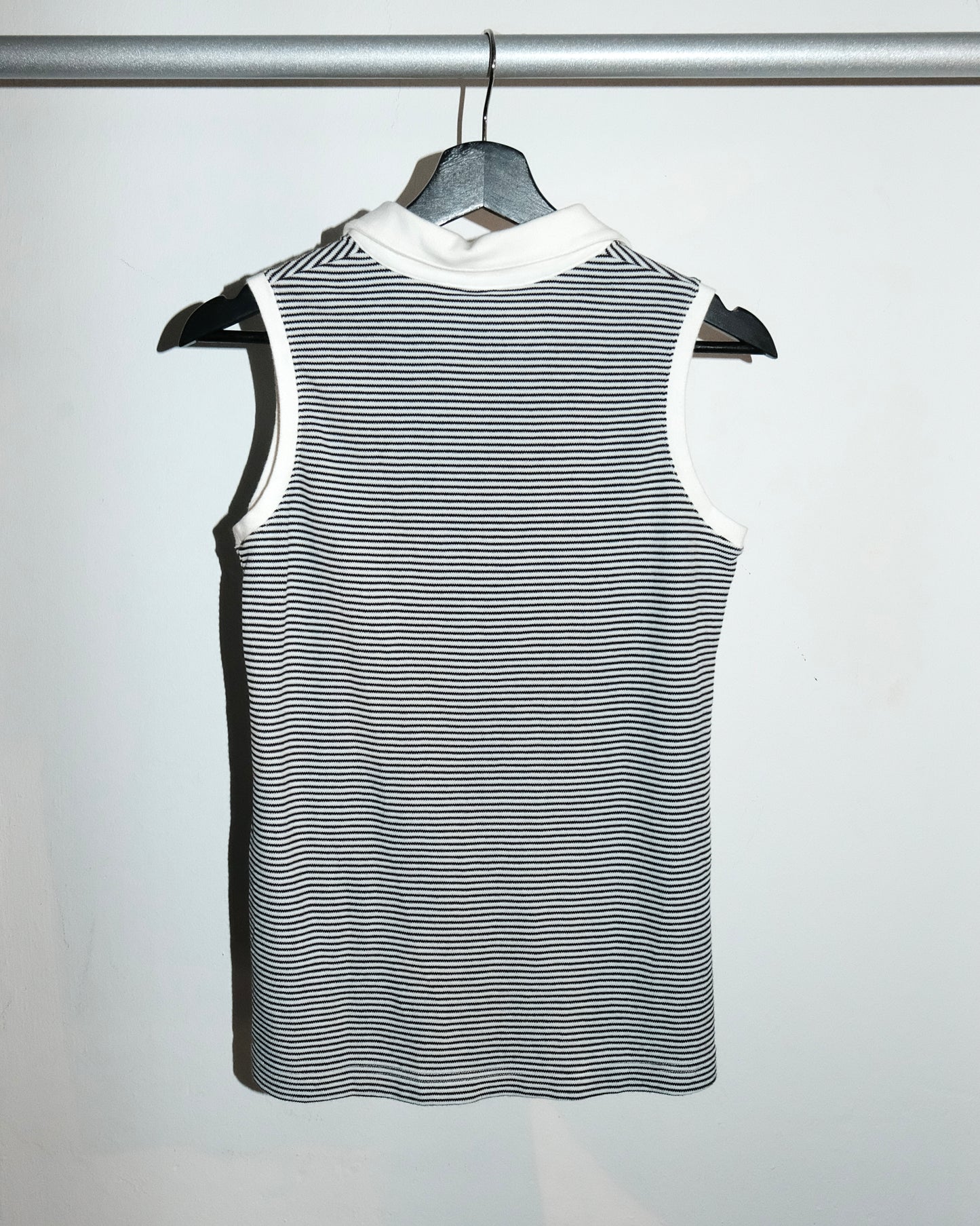 COURRÈGES LOGO STRIPED SLEEVELESS