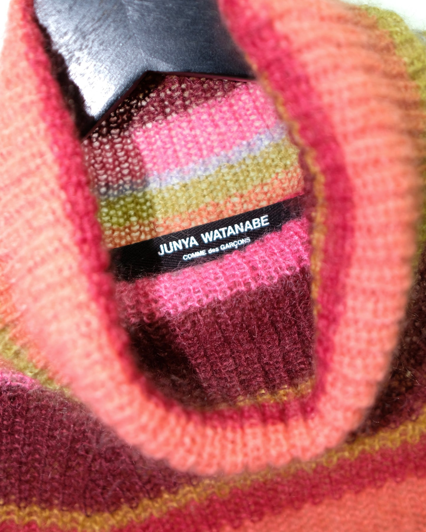 JUNYA WATANABE COLOR STRIPED MOHAIR KNIT AD2004