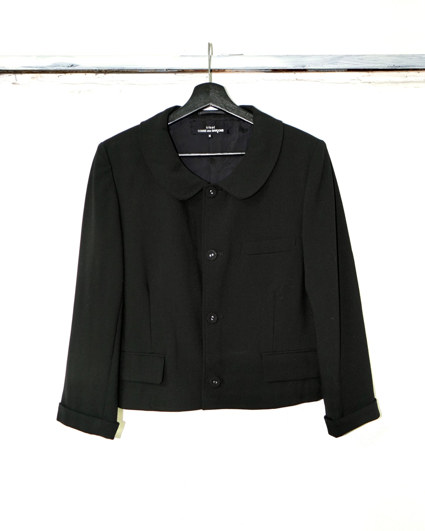 1990s tricot COMME des GARCONS ROUND COLLAR JACKET