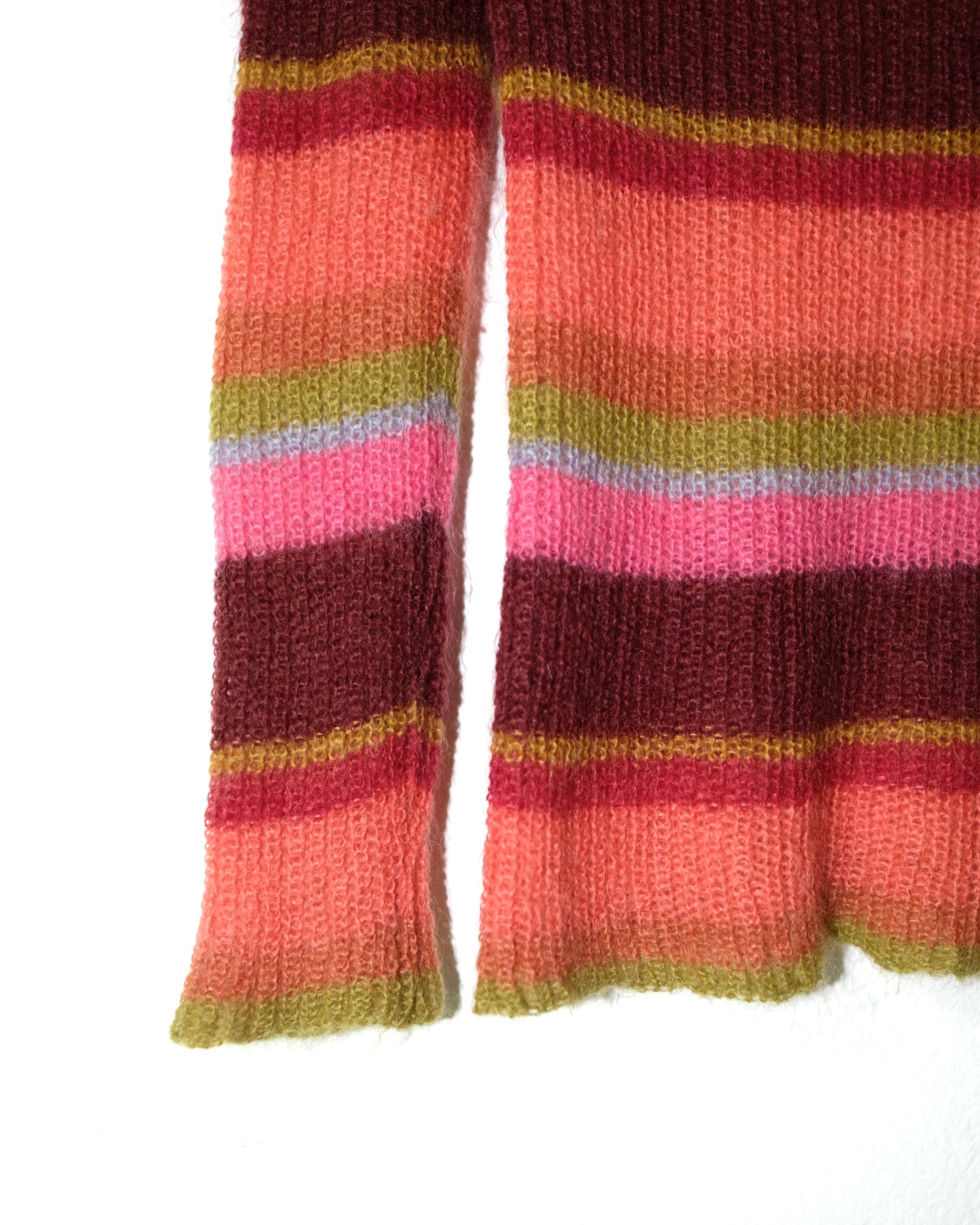 JUNYA WATANABE COLOR STRIPED MOHAIR KNIT AD2004
