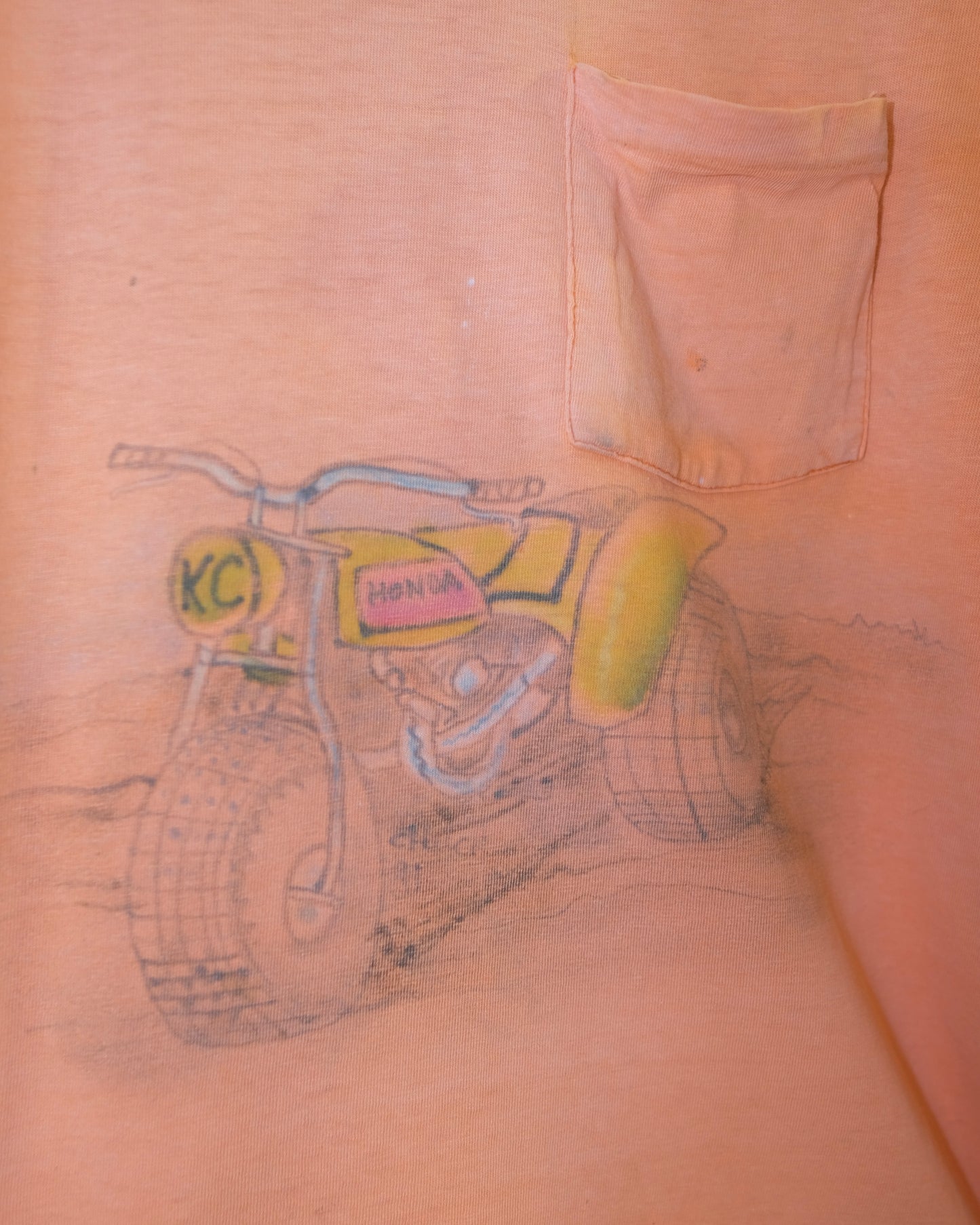 70s HONDA BIKE SUNFADED ORANGE TEE