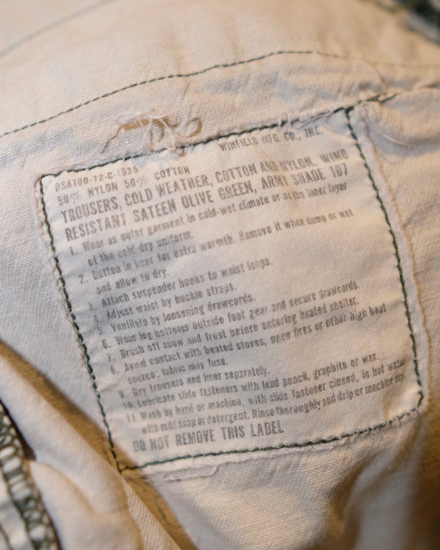 70s U.S.ARMY M-65 FIELD PANTS