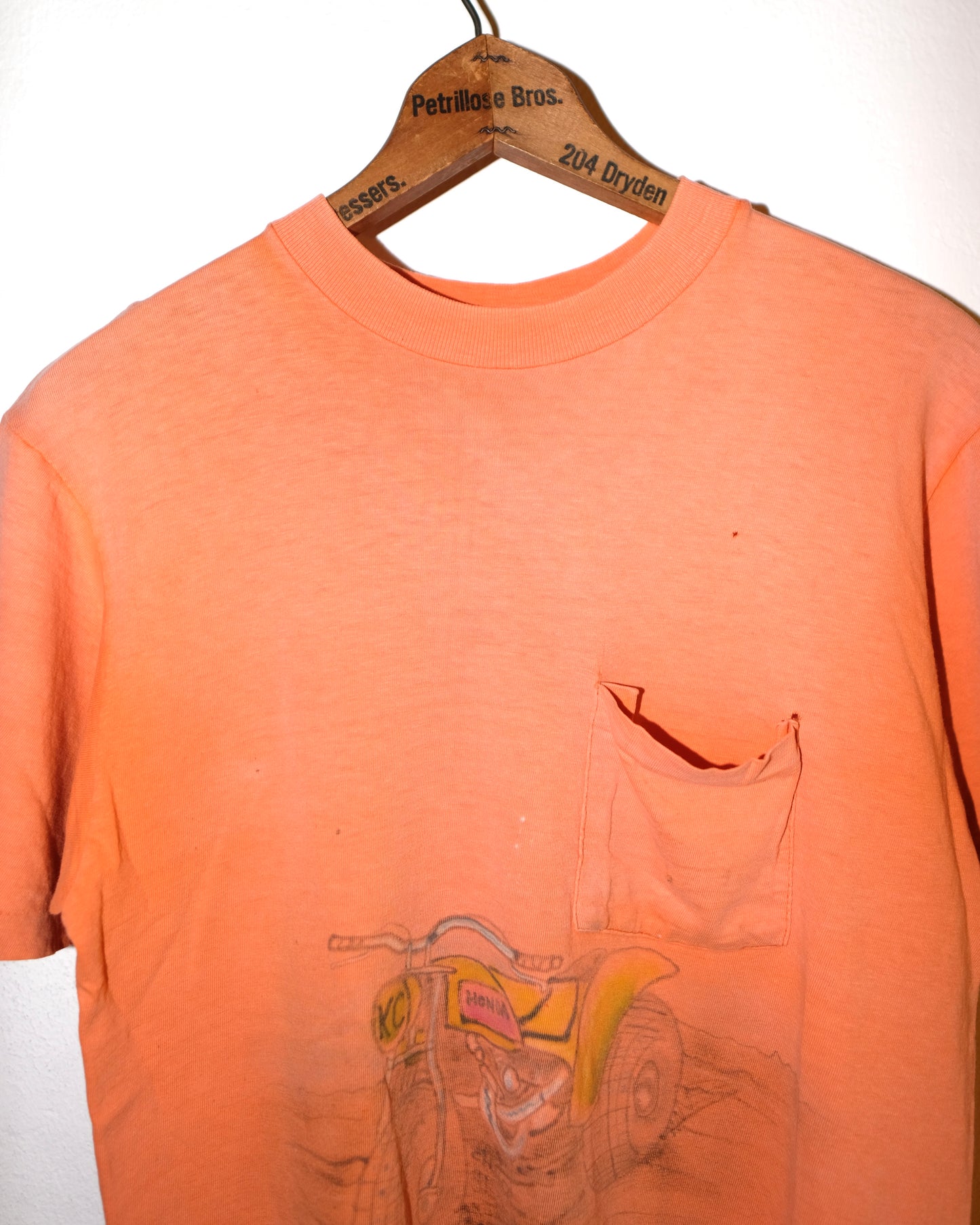70s HONDA BIKE SUNFADED ORANGE TEE