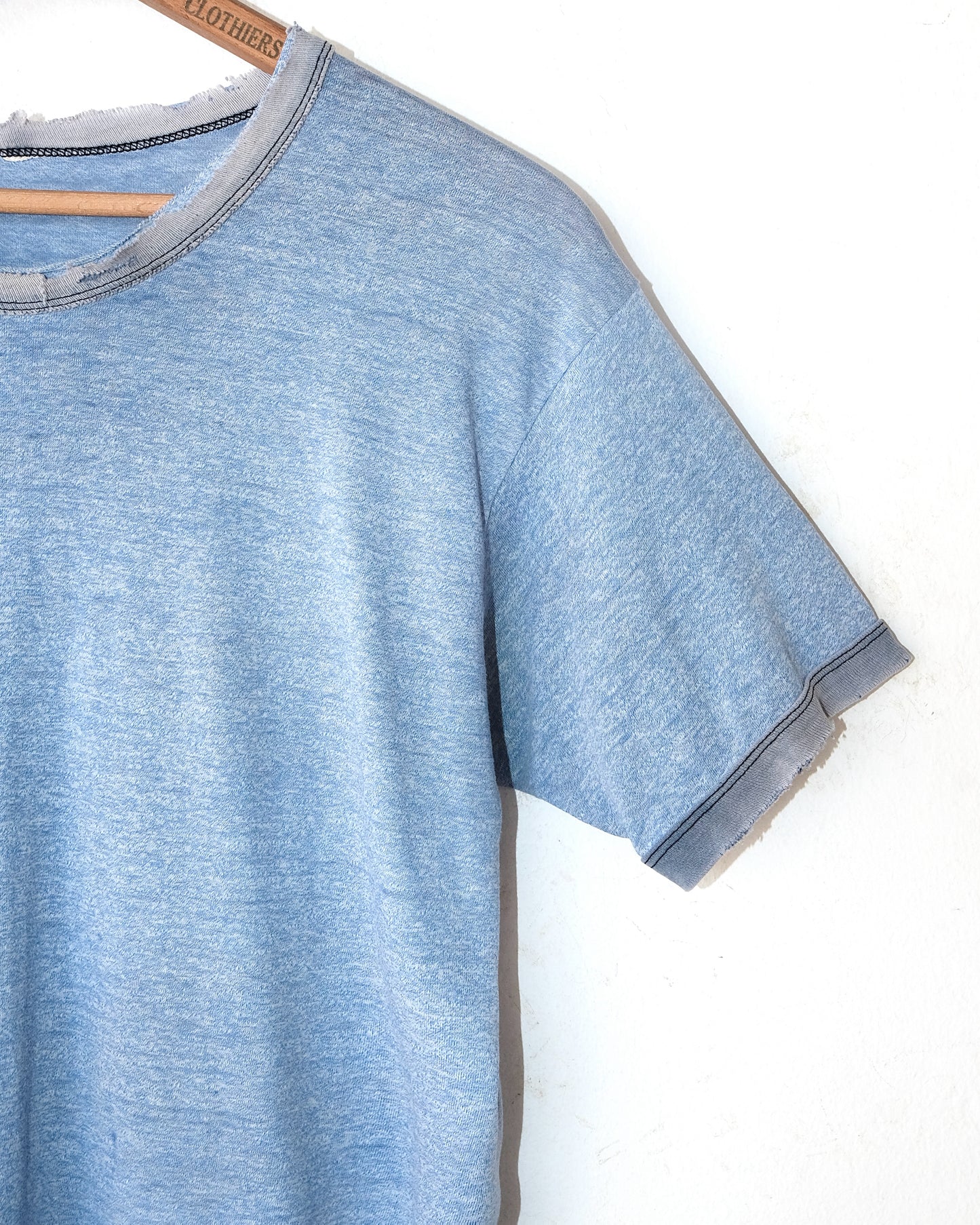 80s BURDGE TRUCKER FADED & DISTRESSED RINGER TEE