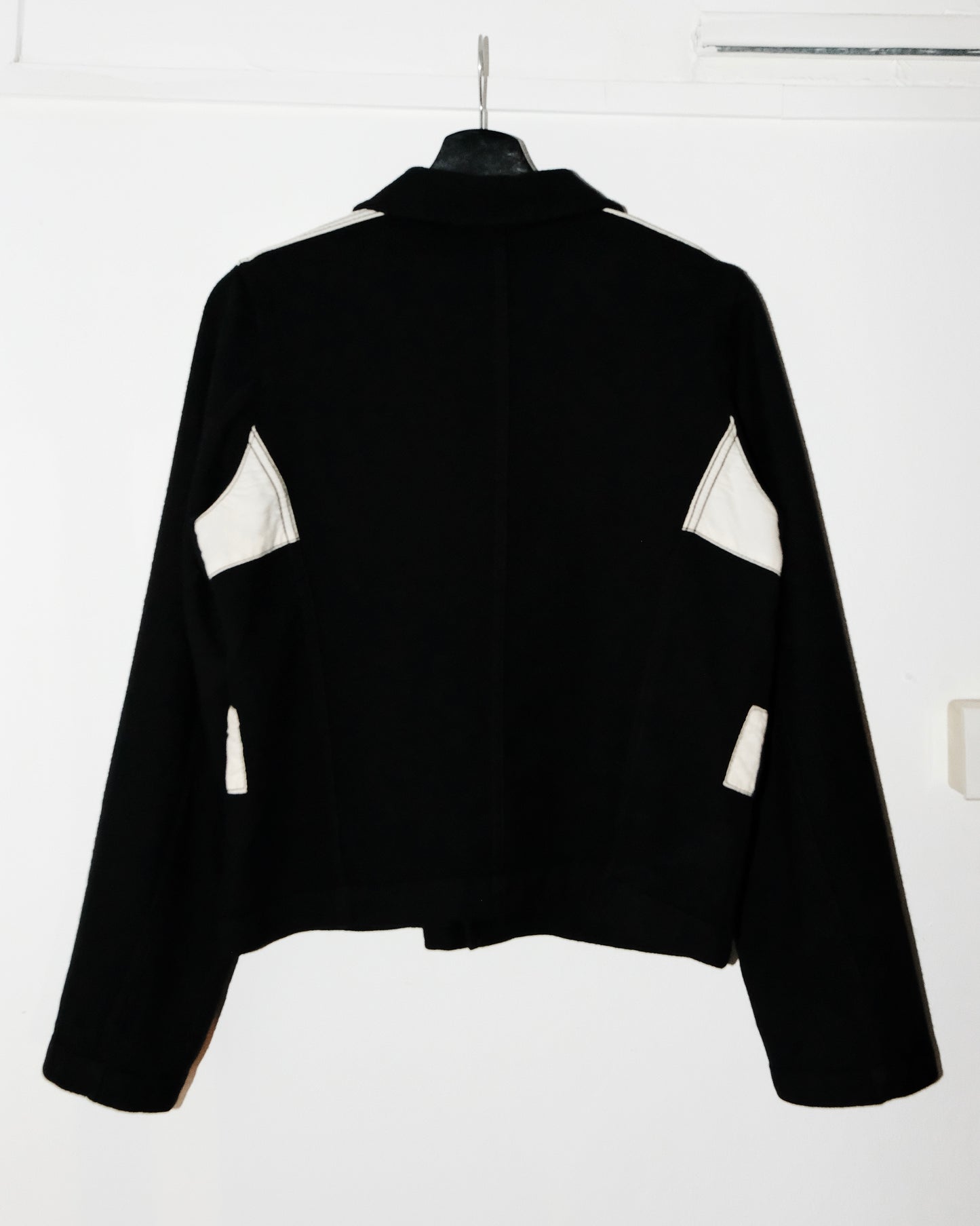Comme des Garcons ROUND COLLAR PATCH WOOL JACKET
