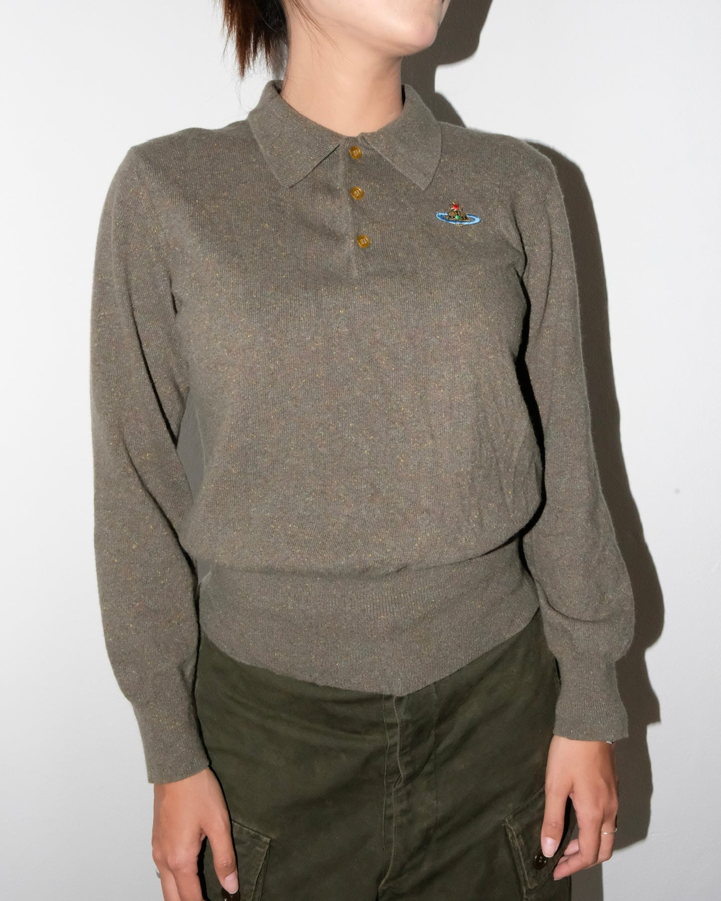 VIVIENNE WESTWOOD RED LABLE KNIT BUTTON JUMPER