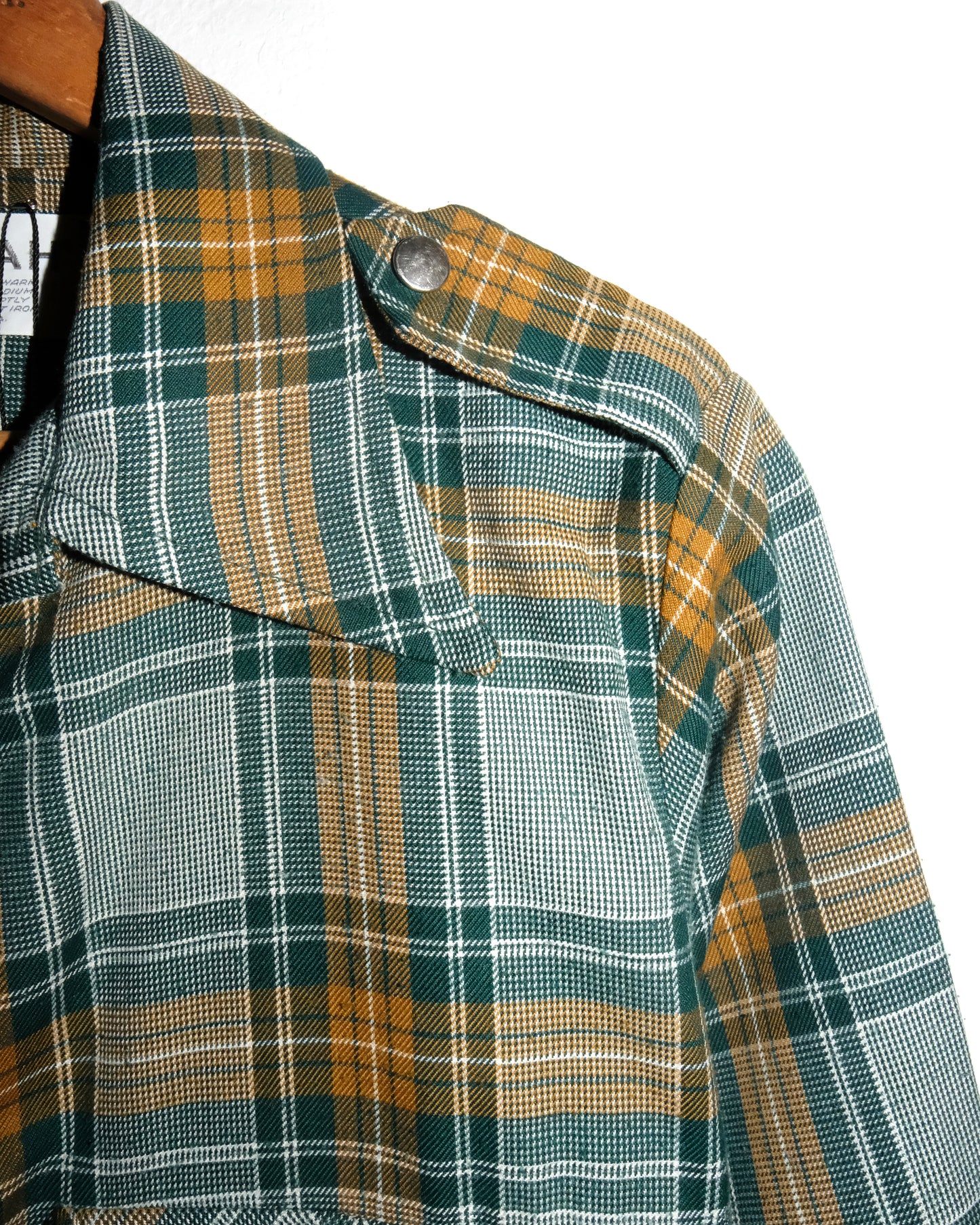 80s FARAH HEAVY FLANNEL BUTTON UP JACKET