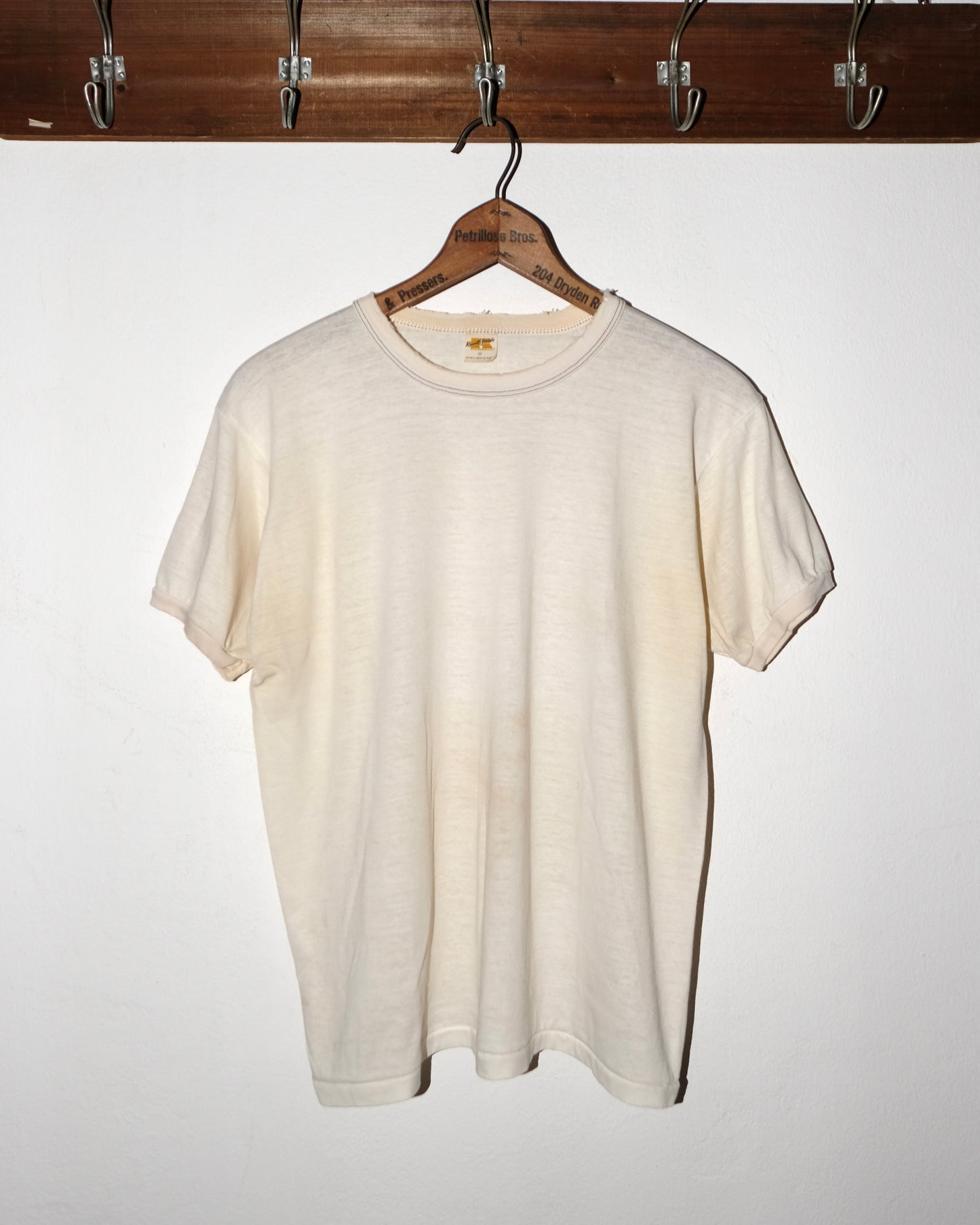 70s RUSSELL IVORY BLANK TEE