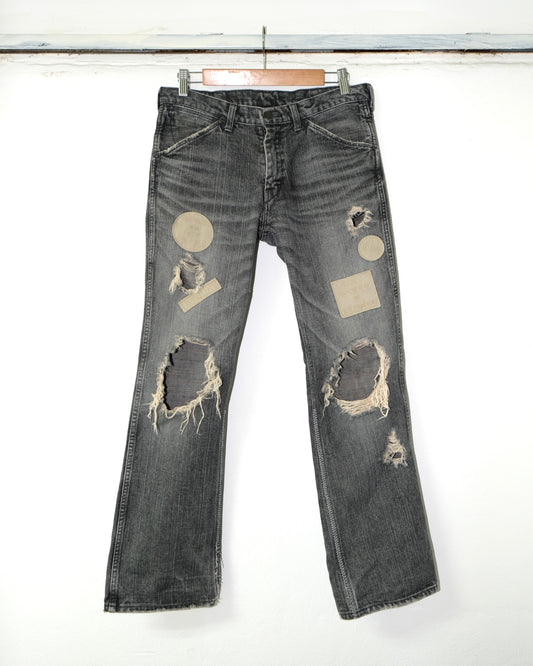 Number (N)ine AW04 GIVE PEACE A CHANCE PATCH DENIM