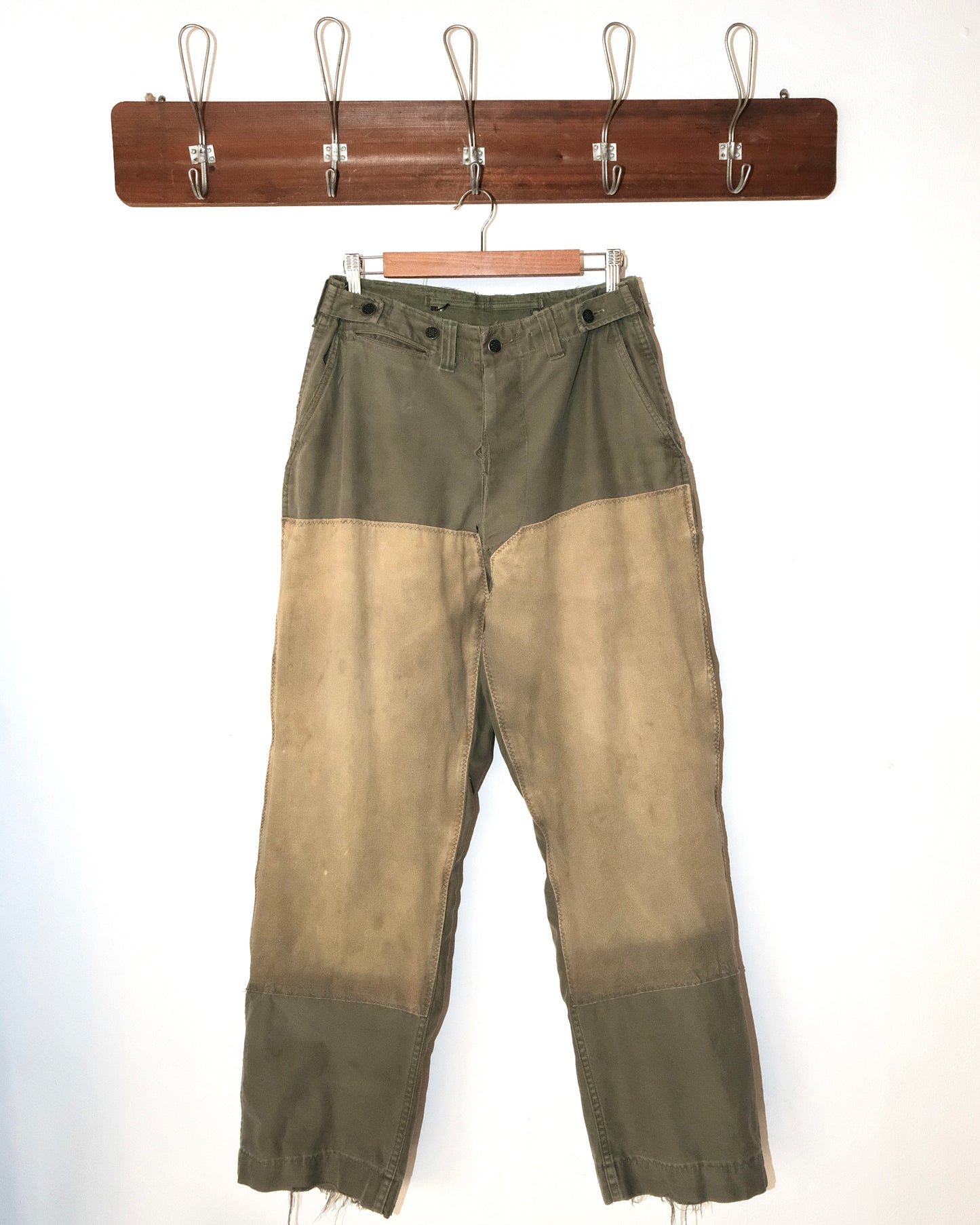 50s MILITARY WITH HUNTING REPAIRS BAKER PANTS