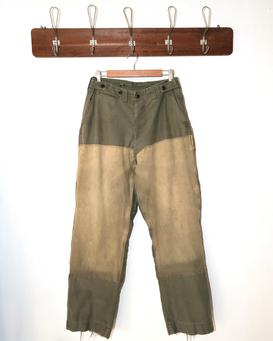 50s MILITARY WITH HUNTING REPAIRS BAKER PANTS