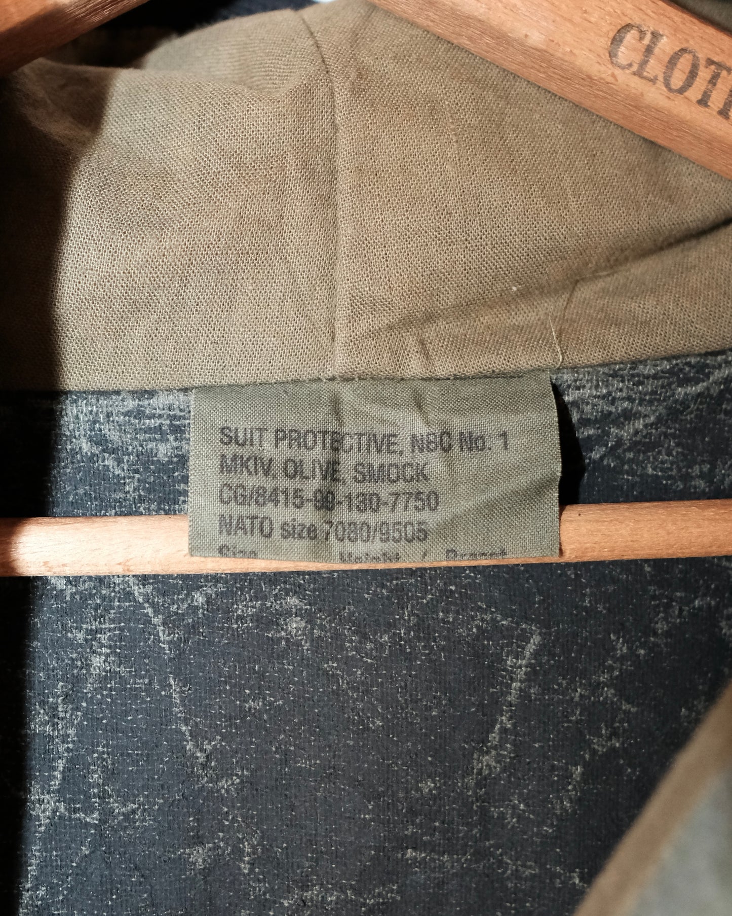 90s U.K.ARMY SUIT CHEMICAL PROTECTIVE WITH HOOD