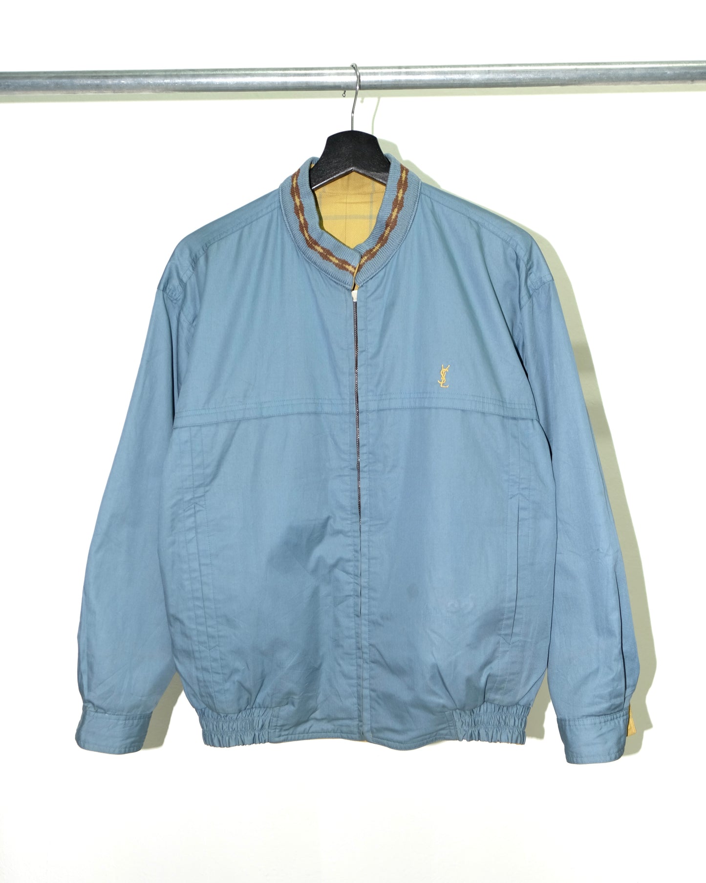 YVES SAINT LAURENT POUR HOMME REVERSIBLE PLAID JACKET