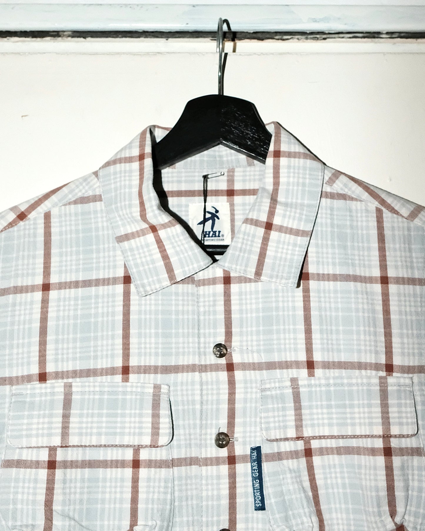 HAI SPORTING GEAR BY ISSEY MIYAKE PLAID SHIRT