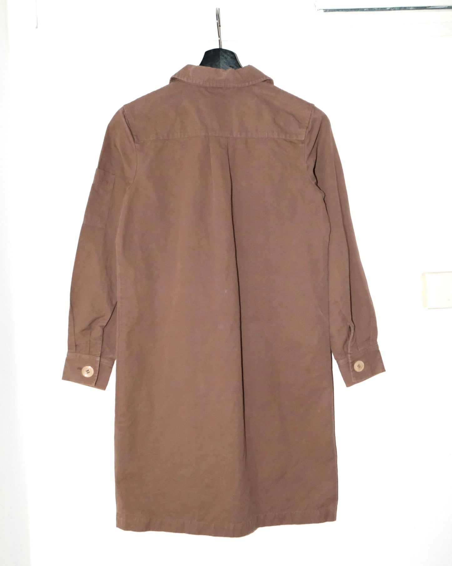 A.P.C. KHAKI COTTON MINIDRESS