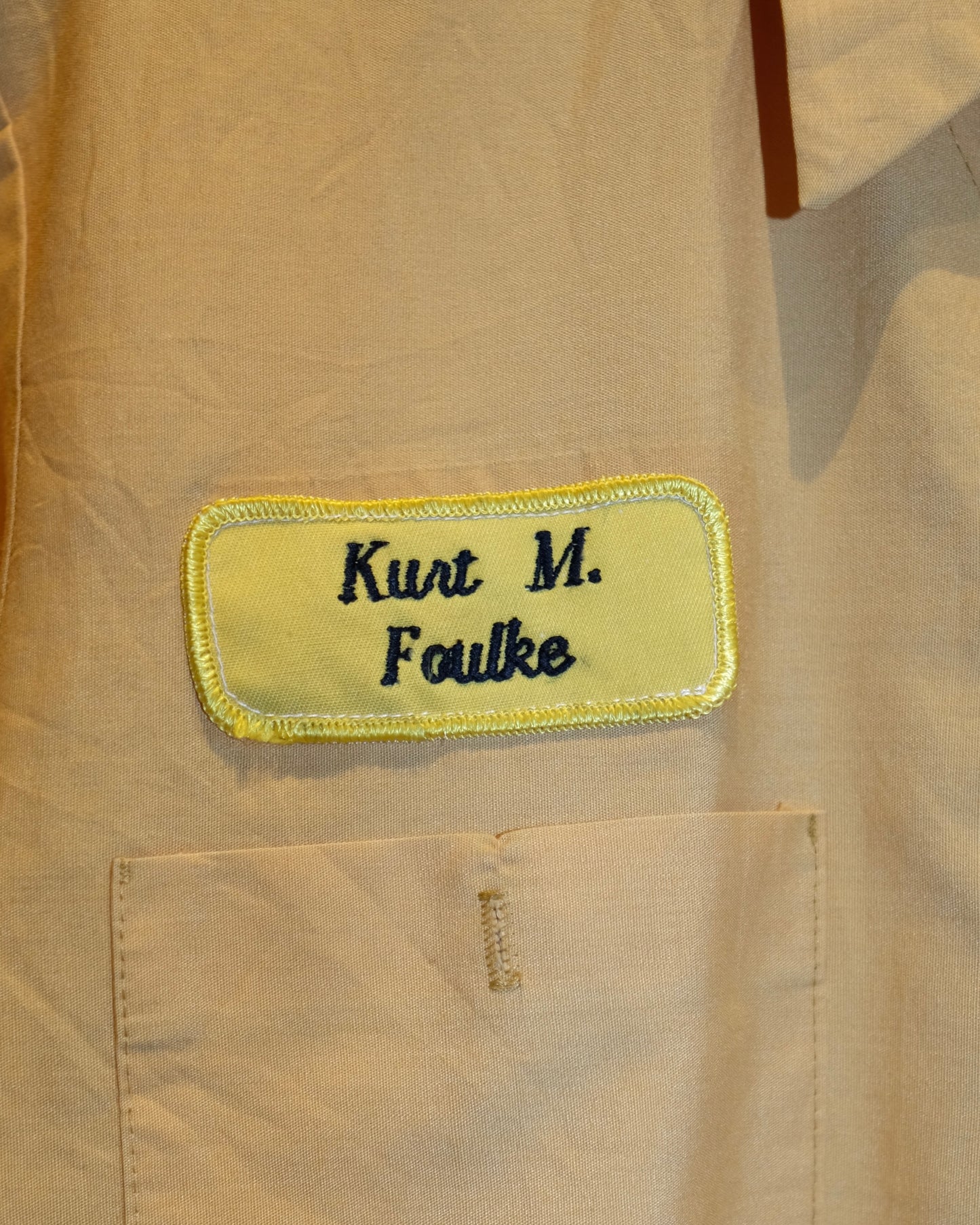70s WORK SHIRT MUSTARD SHORT SLEEVE