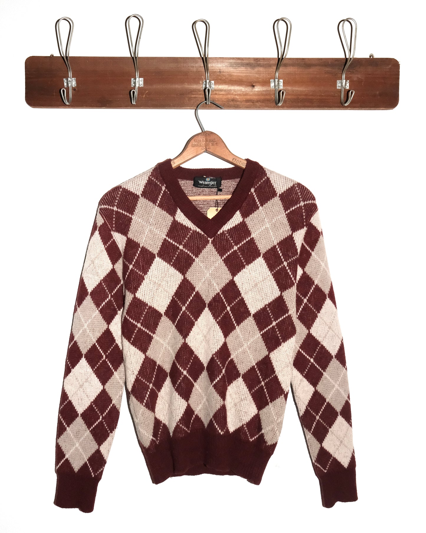 90s WRANGLER V NECK KNIT PULL OVER SWEATSHIRT